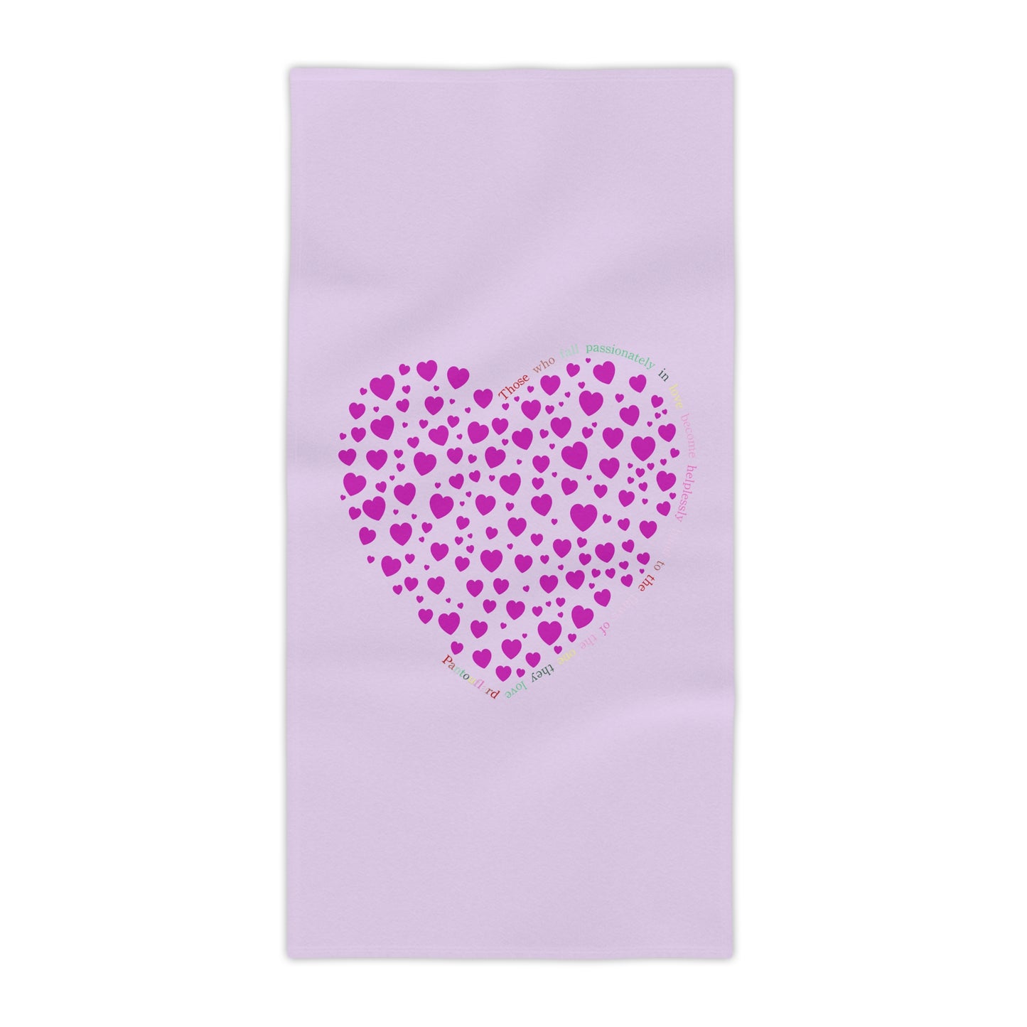 Beach Towels with Pink Heart Design , Cute Summer Accessories, Beach Day Essentials