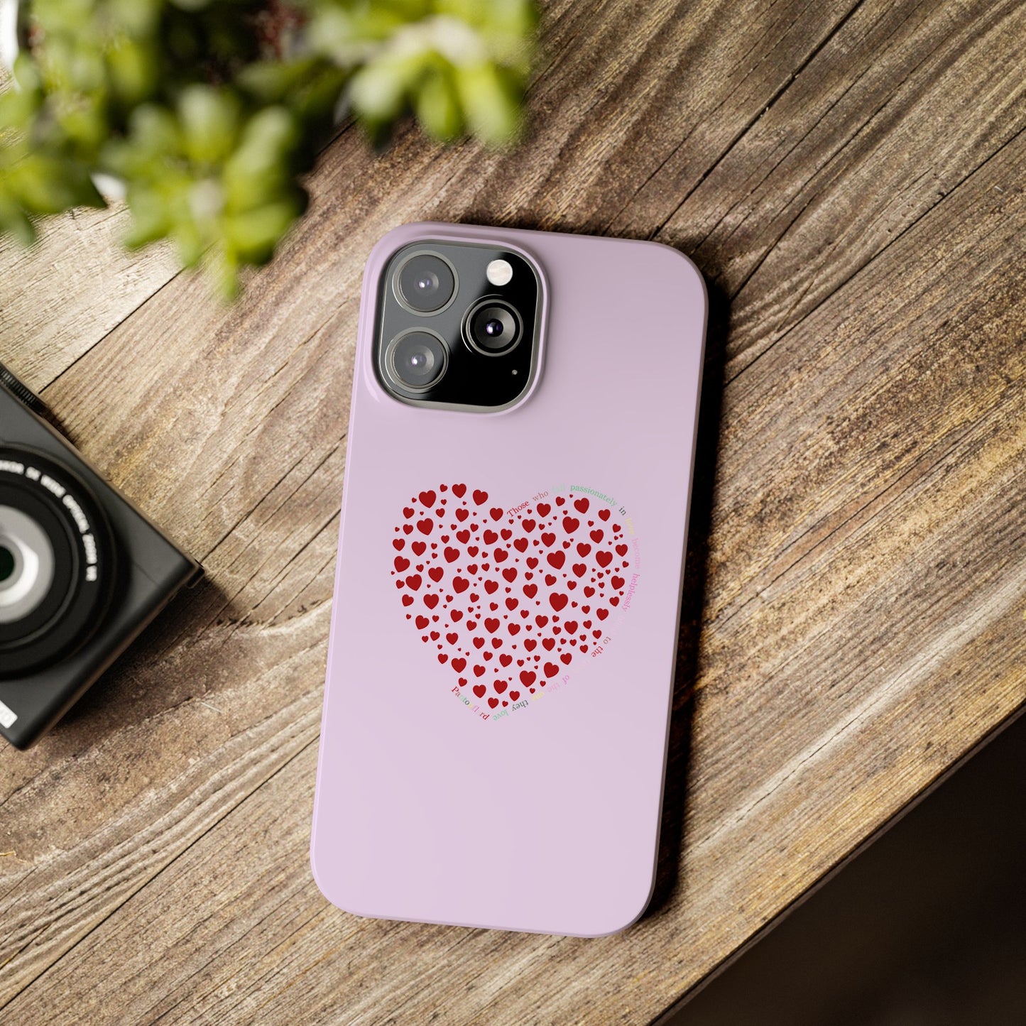 Funda delgada Red Heart para iPhone