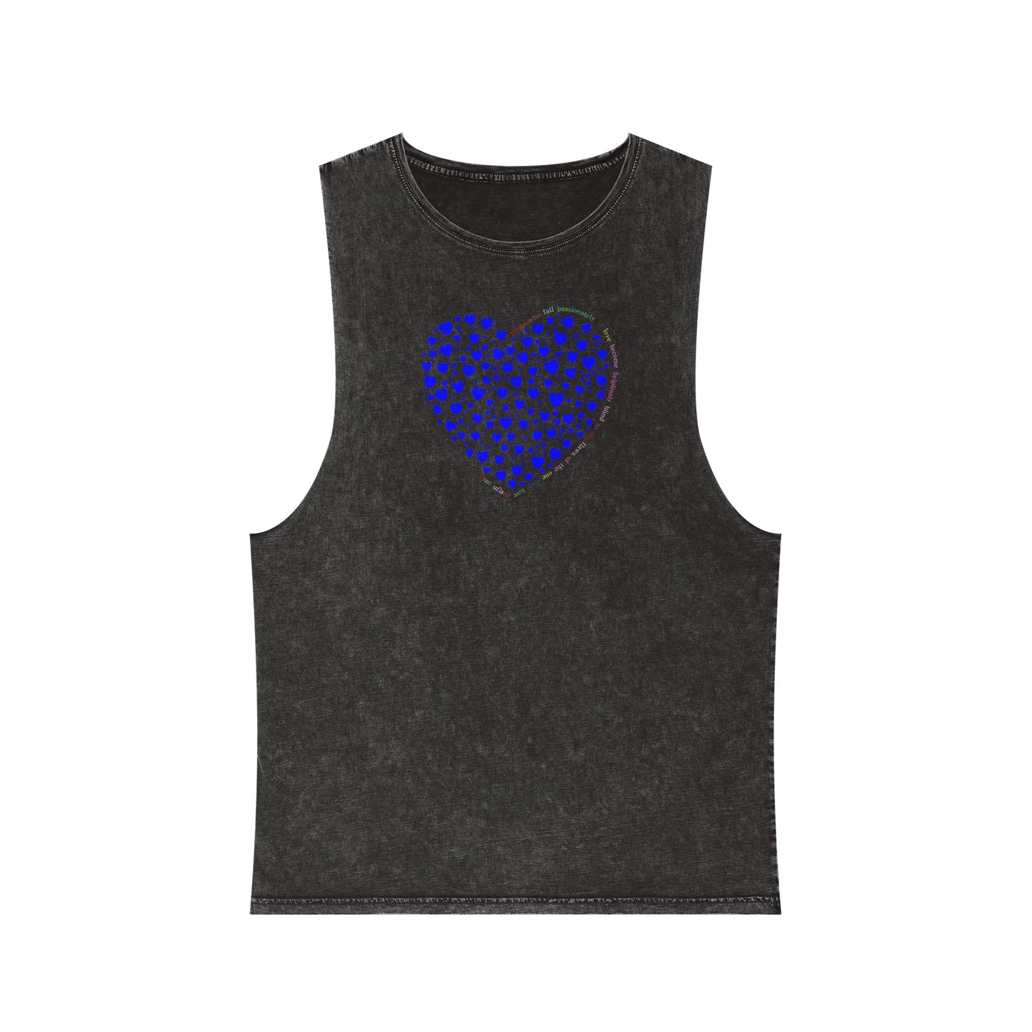 Unisex Casual Tank Top (Blue Heart)