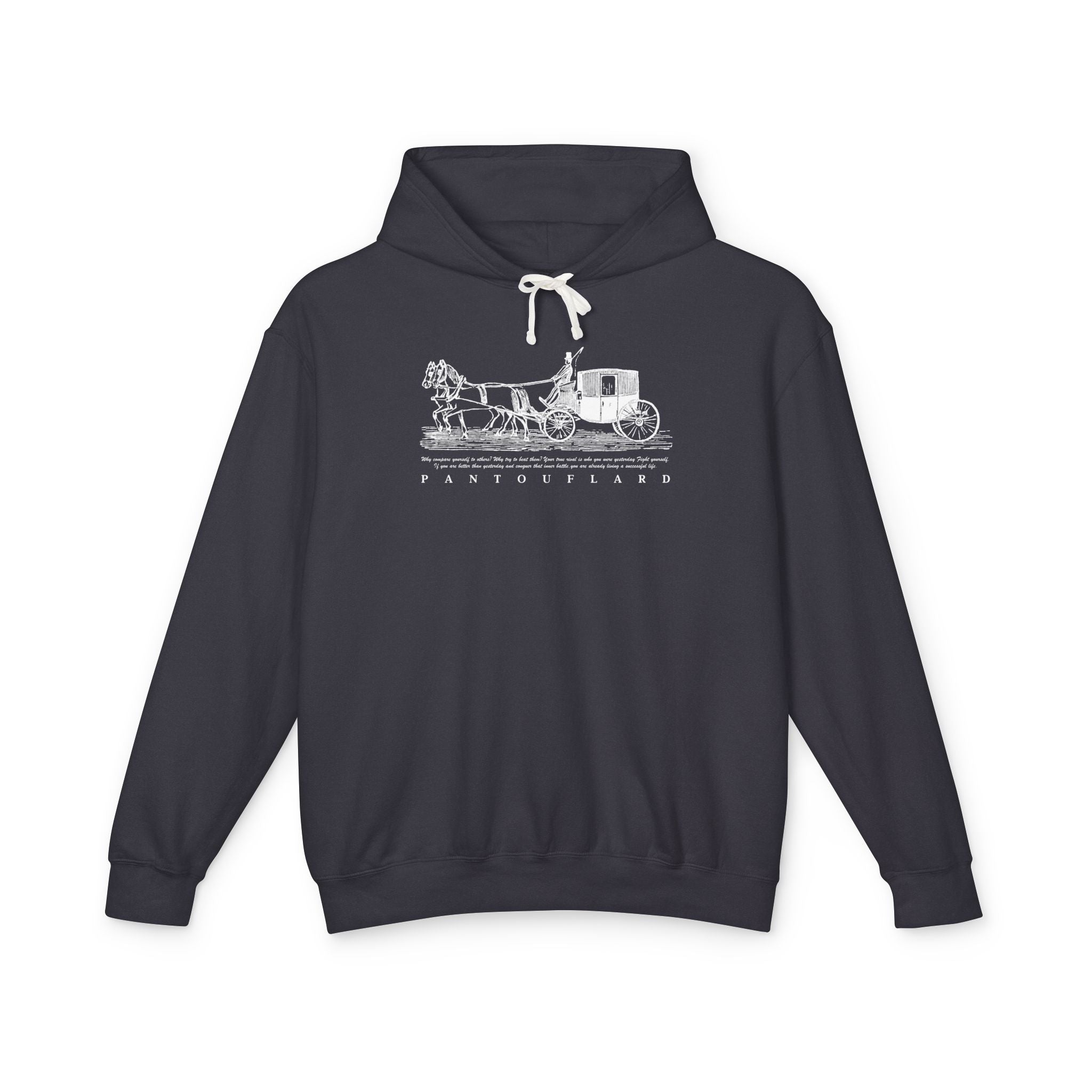 Old Money Equestrian Heritage Hoodie - The Timeless Carriage II (Lightweight 100% Cotton)