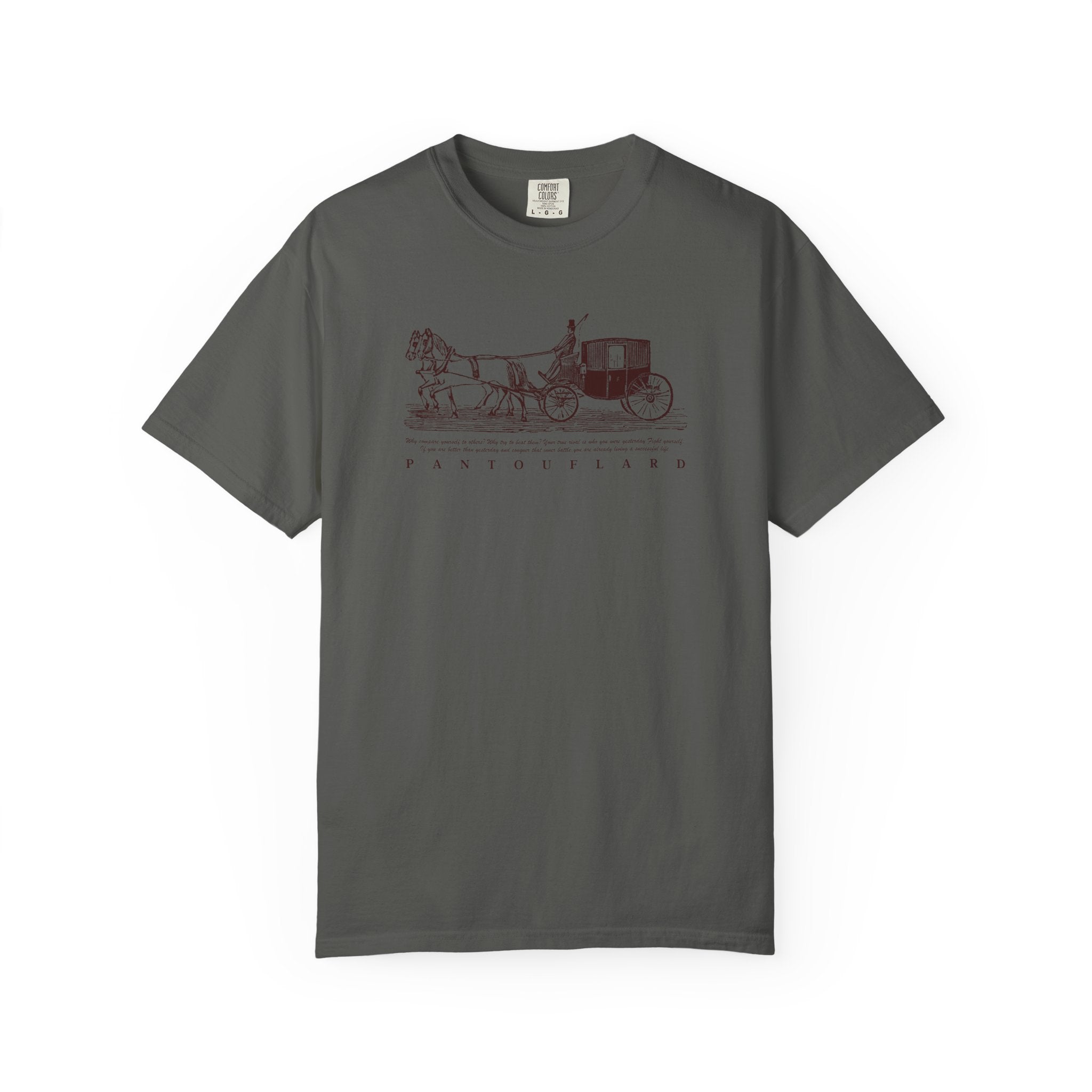 Unisex Burnt Orange Vintage Horse Carriage 100% Cotton T-shirt