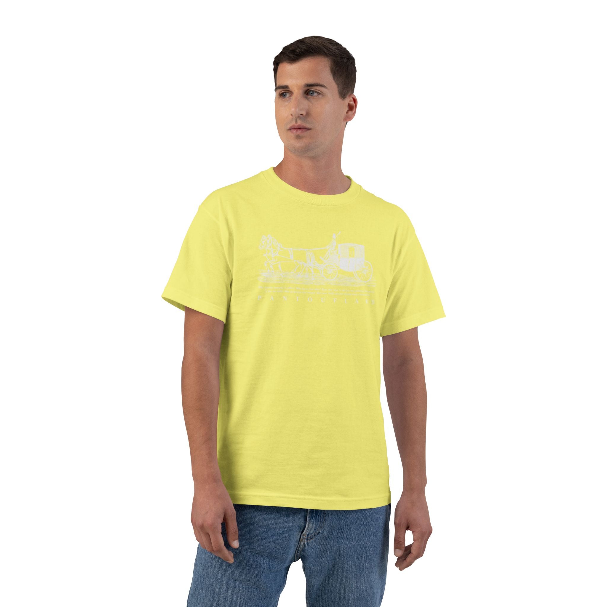 Unisex Navy Hanes Vintage Carriage Graphic 100% Cotton T-Shirt