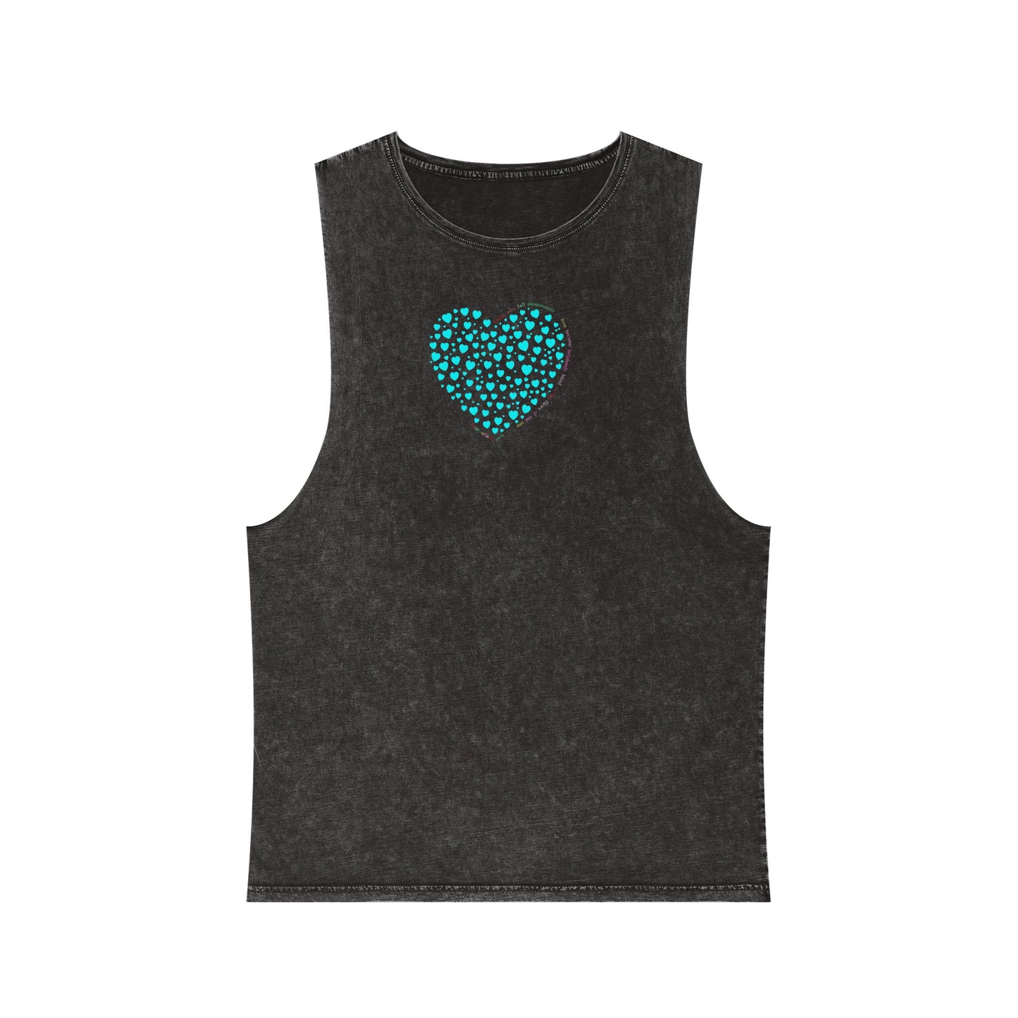 Unisex Casual Tank Top (Mint Heart)