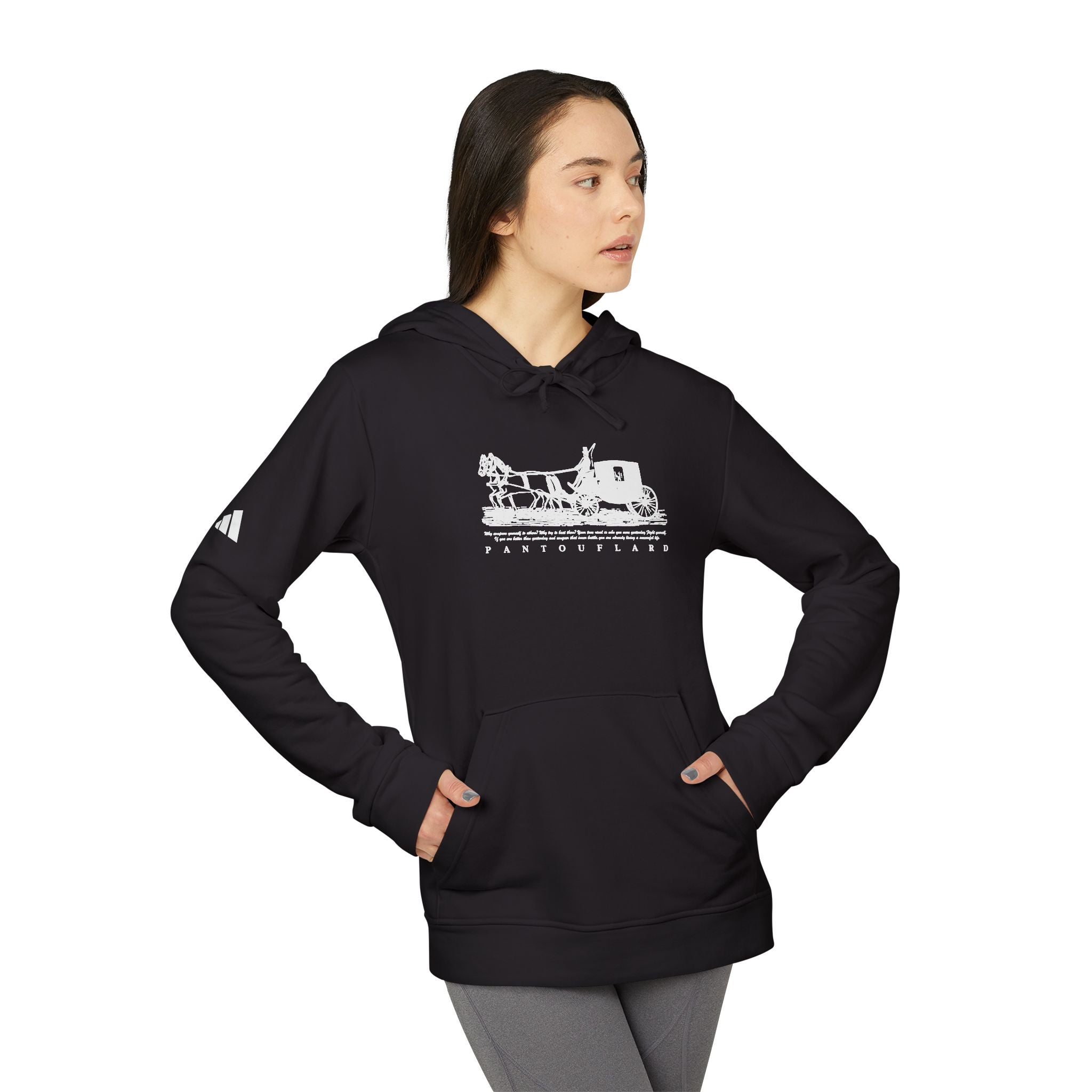 Old Money Tennis Club Hoodie - The Timeless Carriage II (Authentic Adidas Performance Fleece)