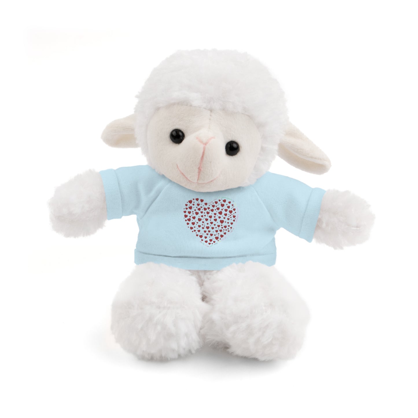 Personalized Stuffed Animal with Red Heart T-Shirt