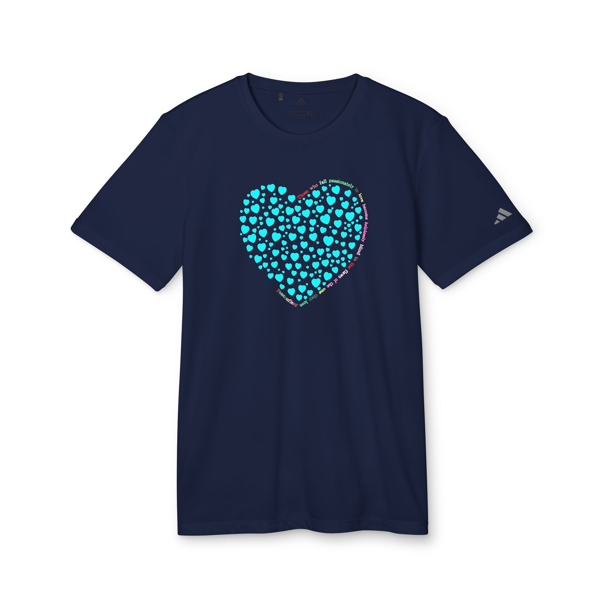 Camiseta Deportiva Unisex Adidas® con Diseño de Corazón Menta