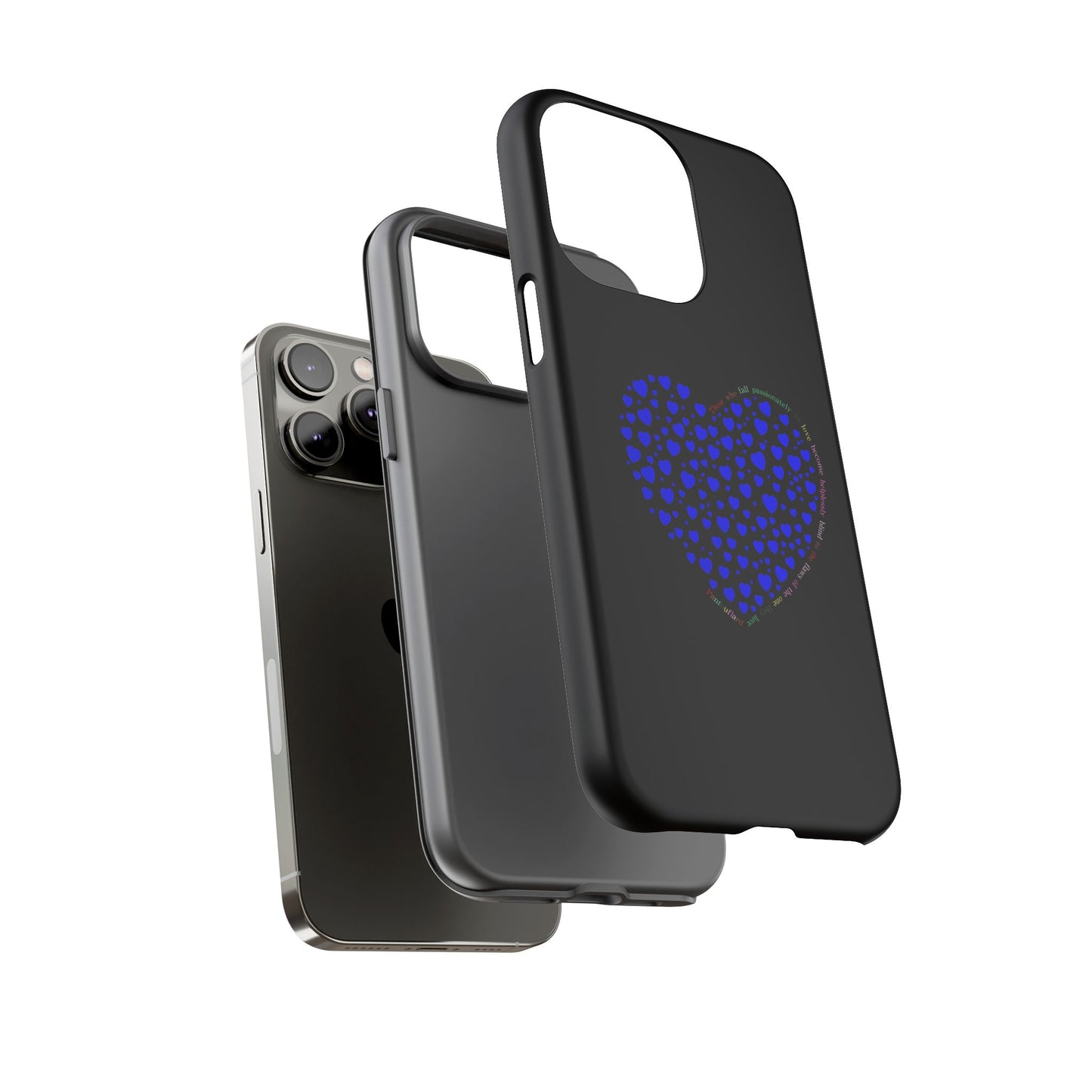 Fundas de corazón azul para teléfonos iPhone, Galaxy, Google Pixel (54 tipos)