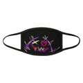 Abstract Graffiti Heart Print Mixed-Fabric Face Mask