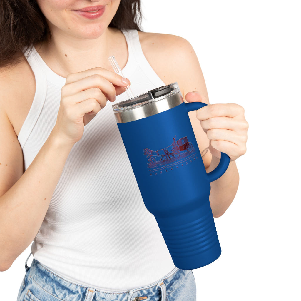 Olive Green Vintage Carriage Quote 40oz Stainless Steel Insulated Travel Mug