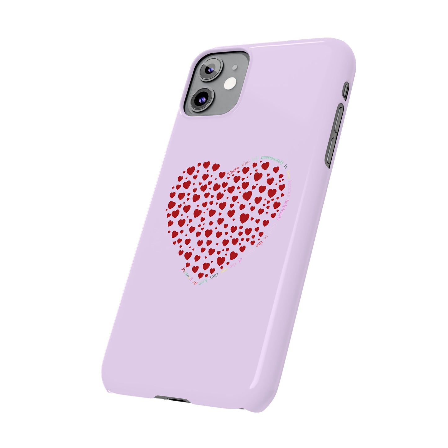 Funda delgada Red Heart para iPhone