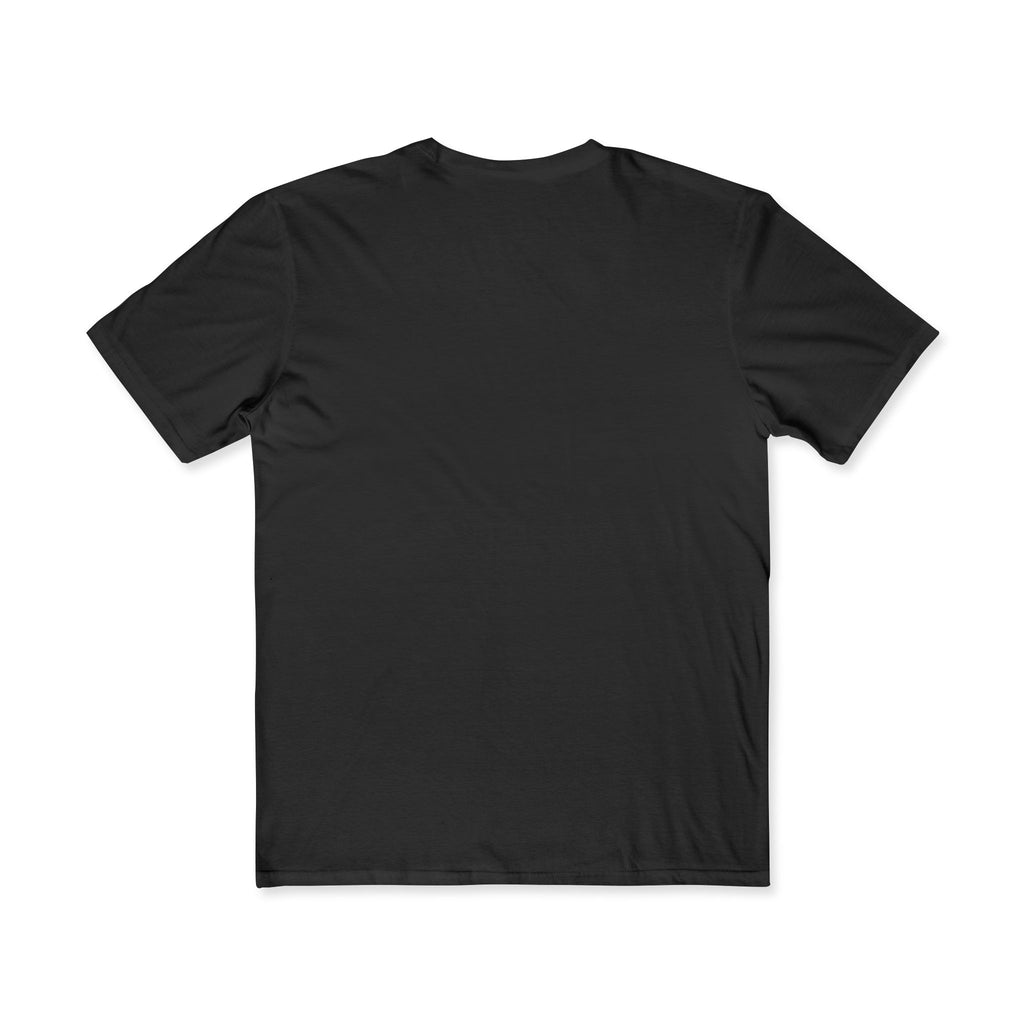 Men's & Women's Black Semi-Slim Fit T-Shirt - Lightweight 4.3oz Soft Cotton Graphic Tee