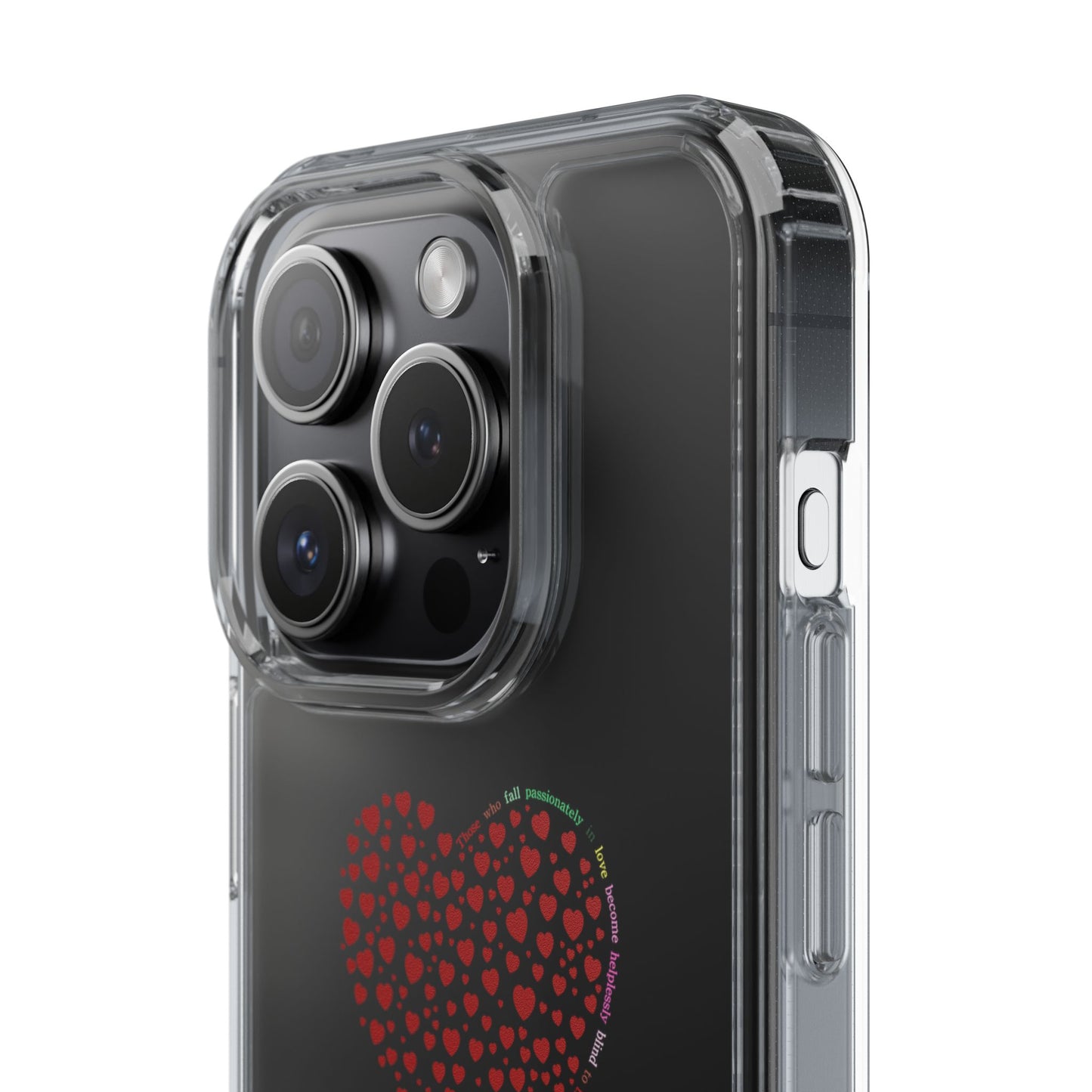 Red Heart Clear Phone Case