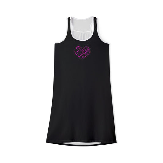 Casual Racerback Dress (Pink Heart)