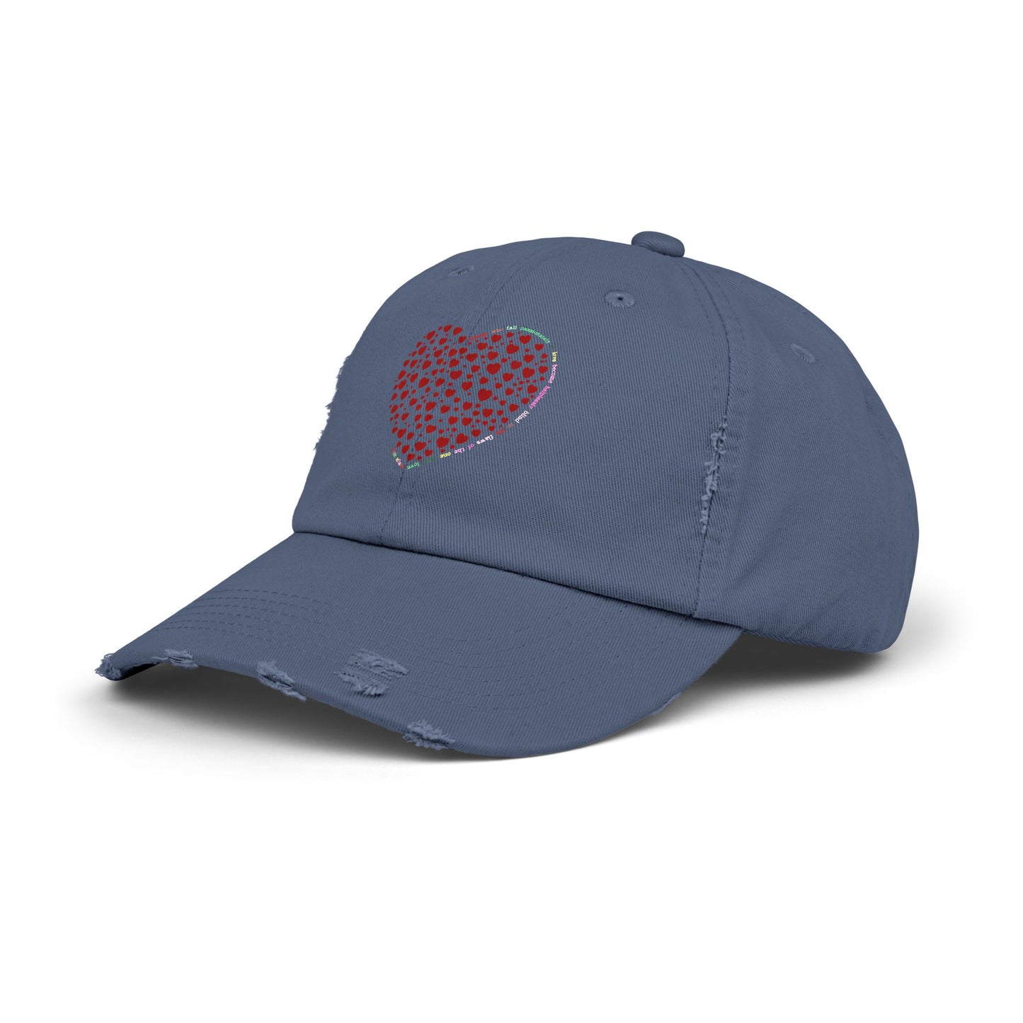 Distressed Red Heart Cap, Casual Hat