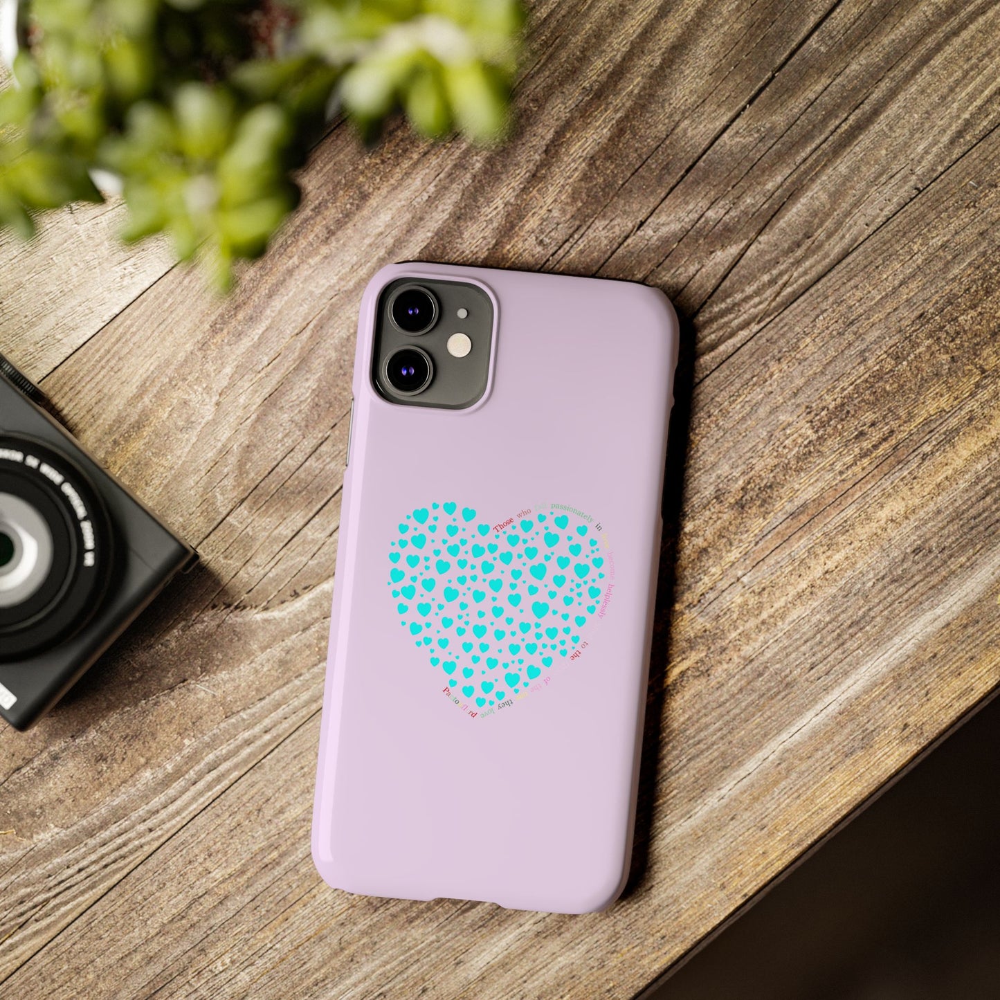 Funda delgada Mint Heart para iPhone