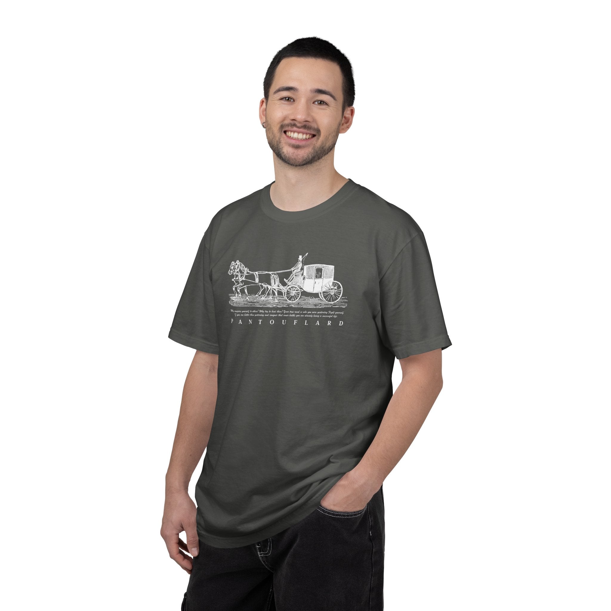 Unisex Burnt Orange Hanes Vintage Carriage Graphic 100% Cotton T-Shirt