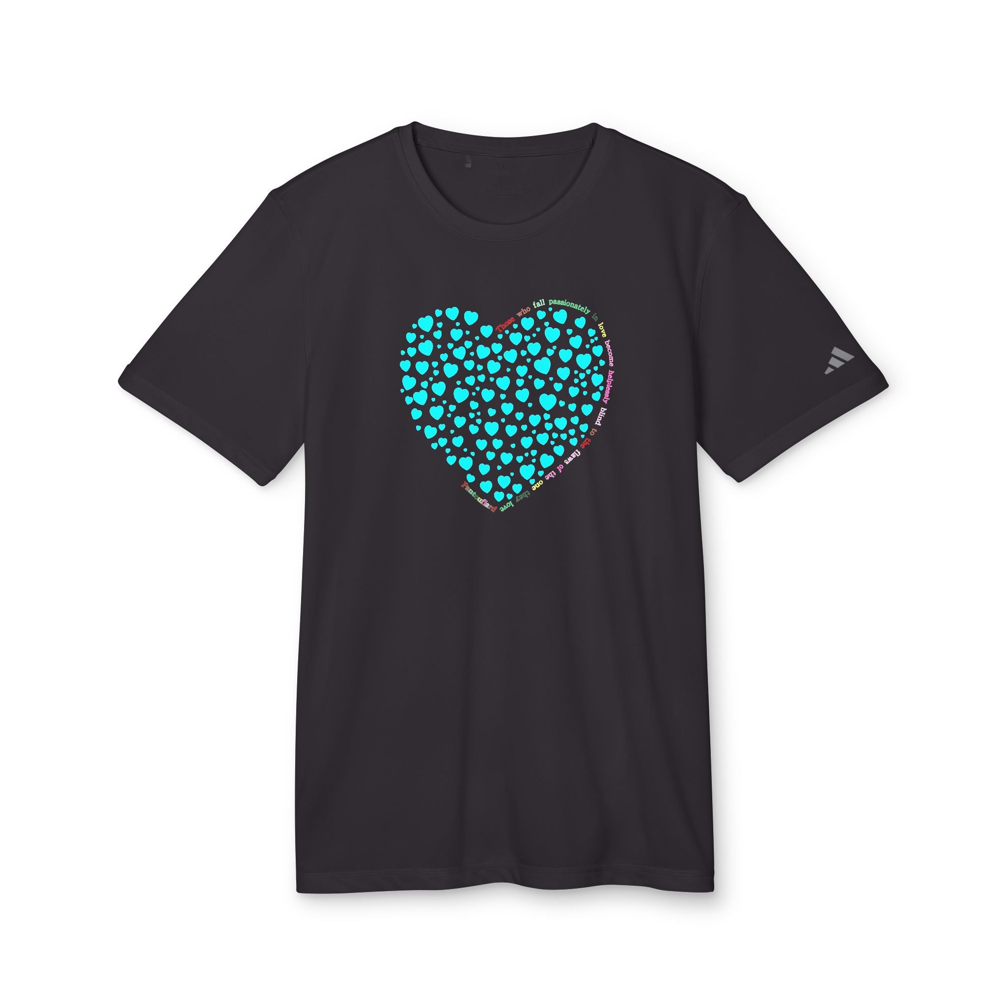 Camiseta Deportiva Unisex Adidas® con Diseño de Corazón Menta