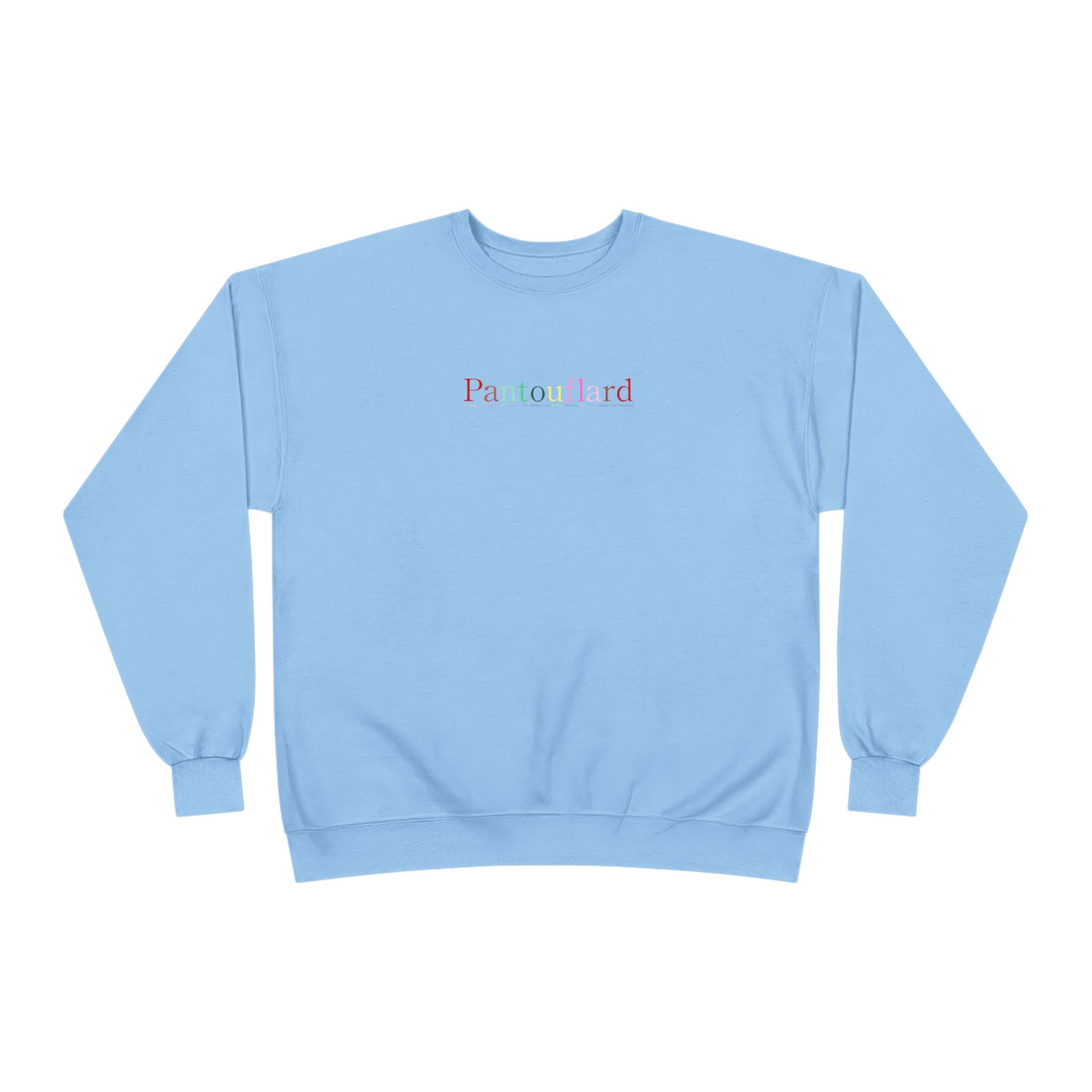 Sustainable Pantouflard Logo Crewneck - Hanes EcoSmart Fleece Sweatshirt (Essential Streetwear)