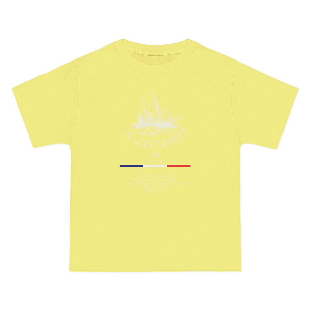 Unisex Black Hanes Vintage Ship Graphic 100% Cotton T-Shirt