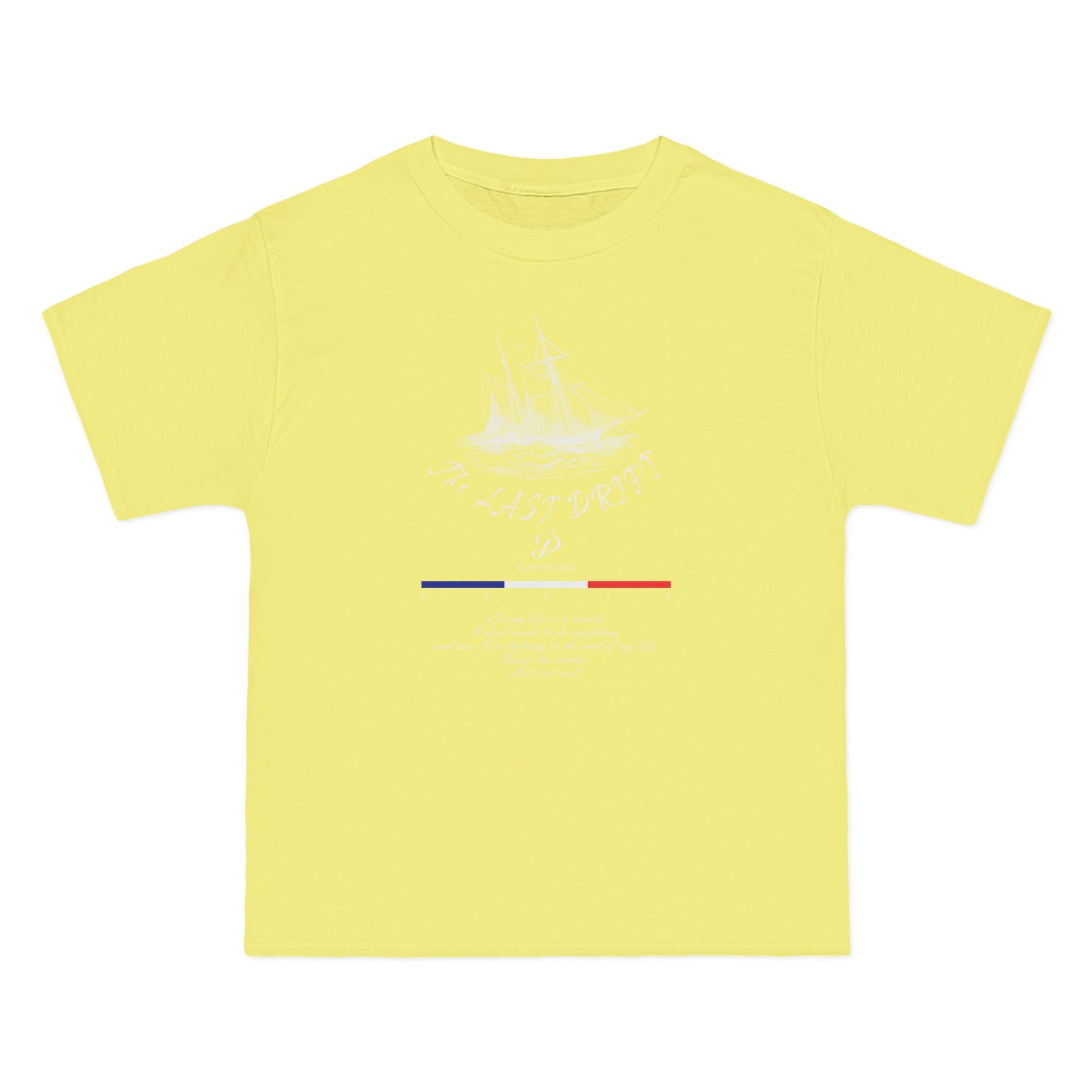 Unisex Black Hanes Vintage Ship Graphic 100% Cotton T-Shirt