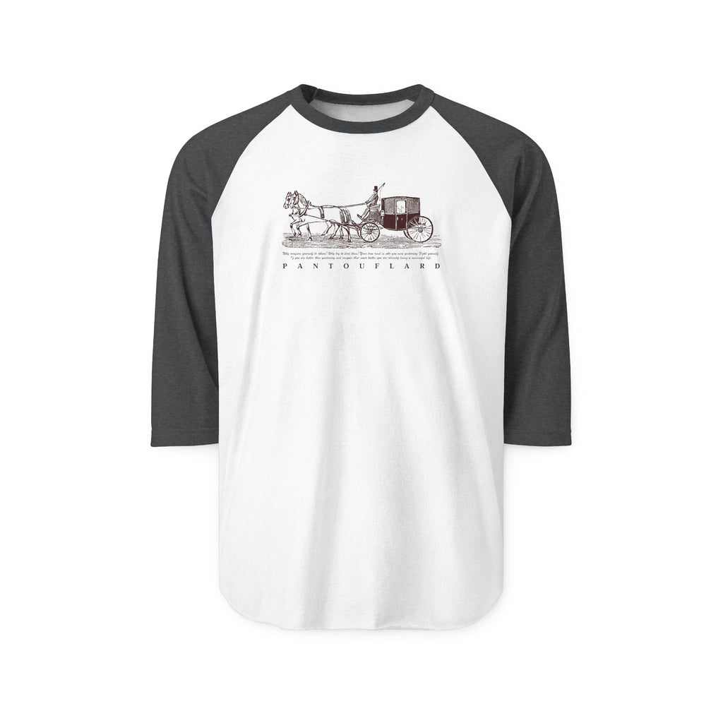 Unisex White Carriage Cotton Raglan Shirt