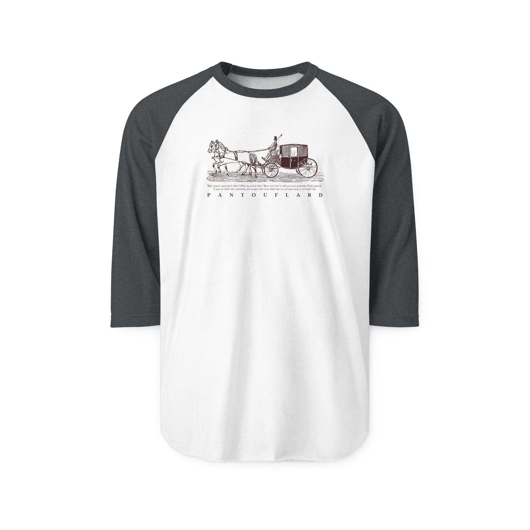 Unisex White Carriage Cotton Raglan Shirt