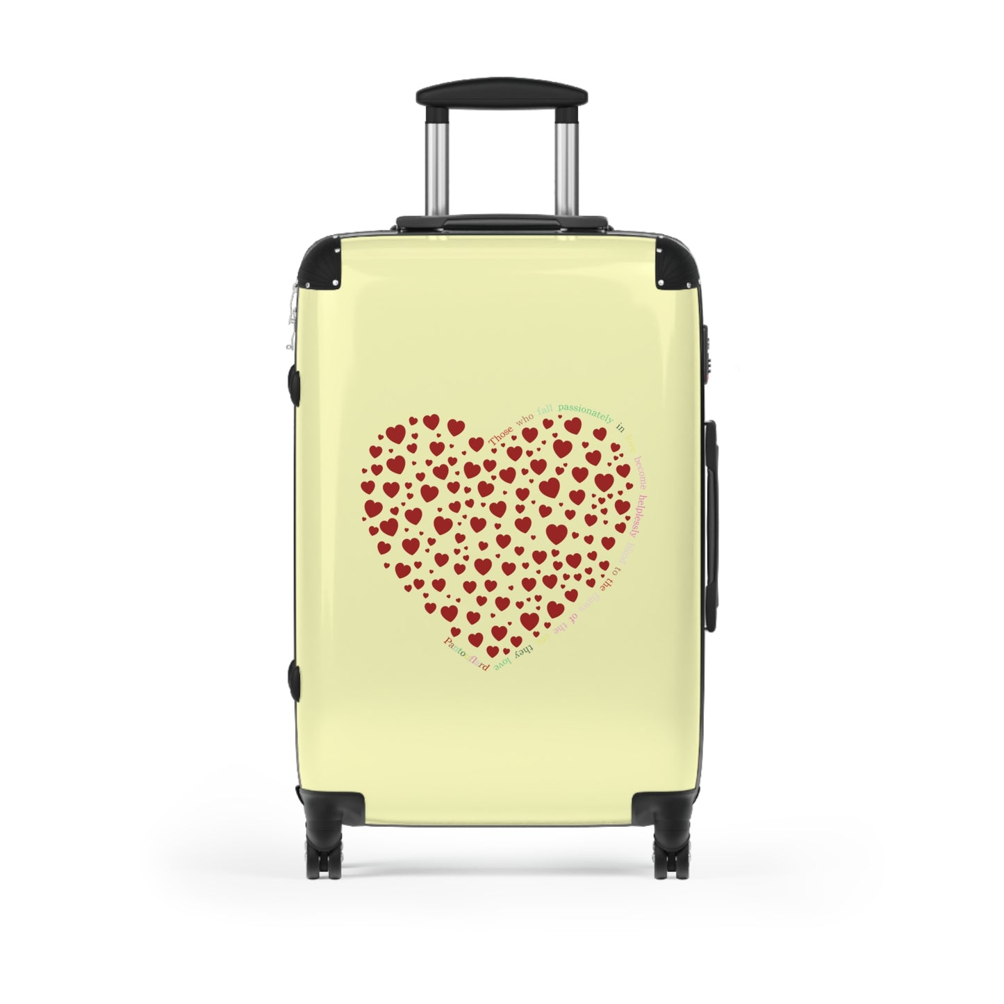 Maleta de diseño corazón rojo, equipaje de viaje