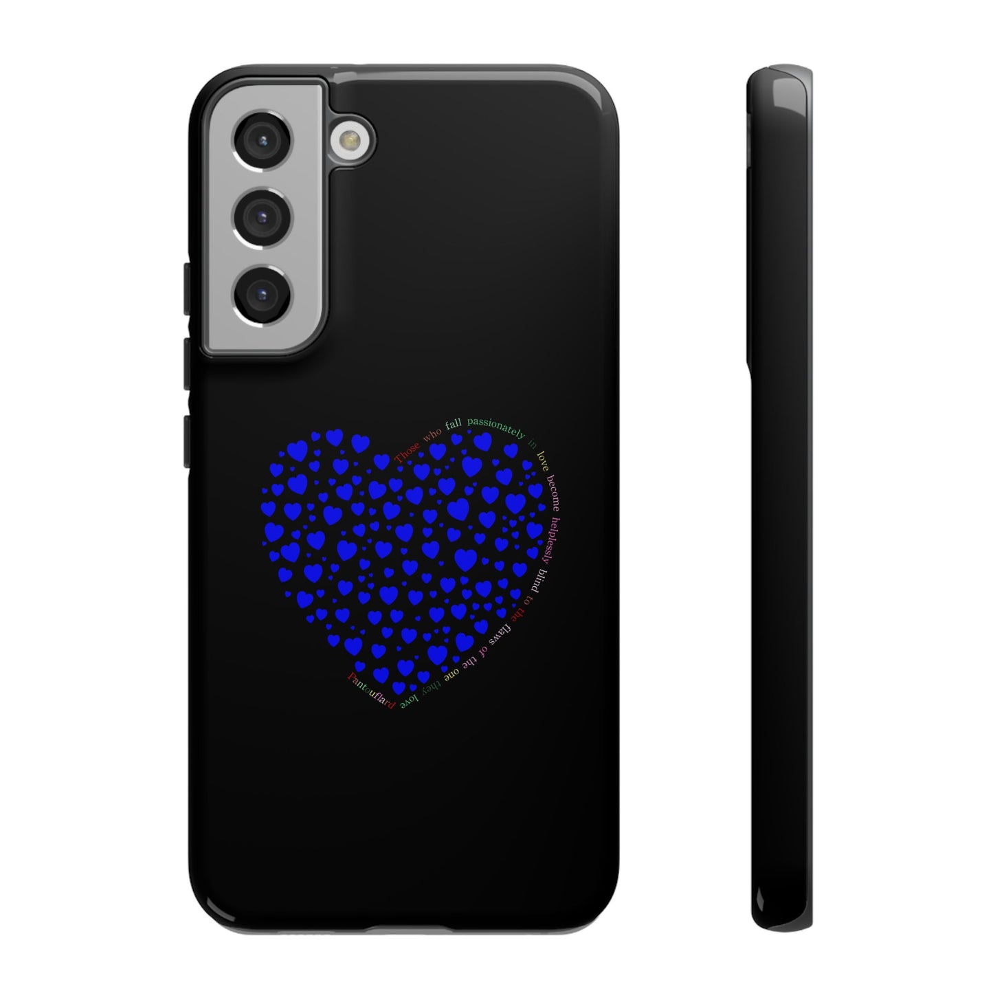Fundas de corazón azul para teléfonos iPhone, Galaxy, Google Pixel (54 tipos)