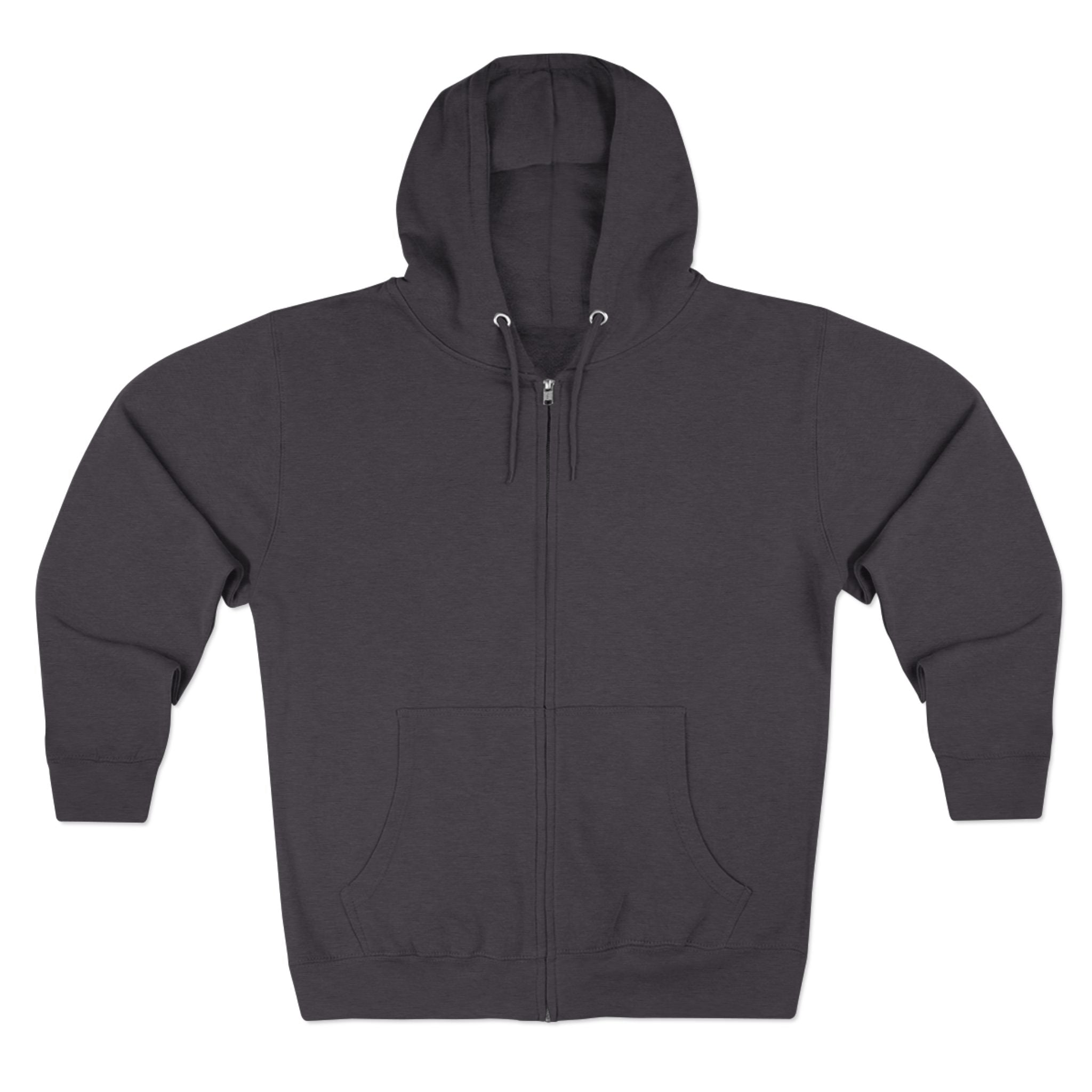 Unisex Black Pantouflard Chick Cotton Blend Zip Hoodie