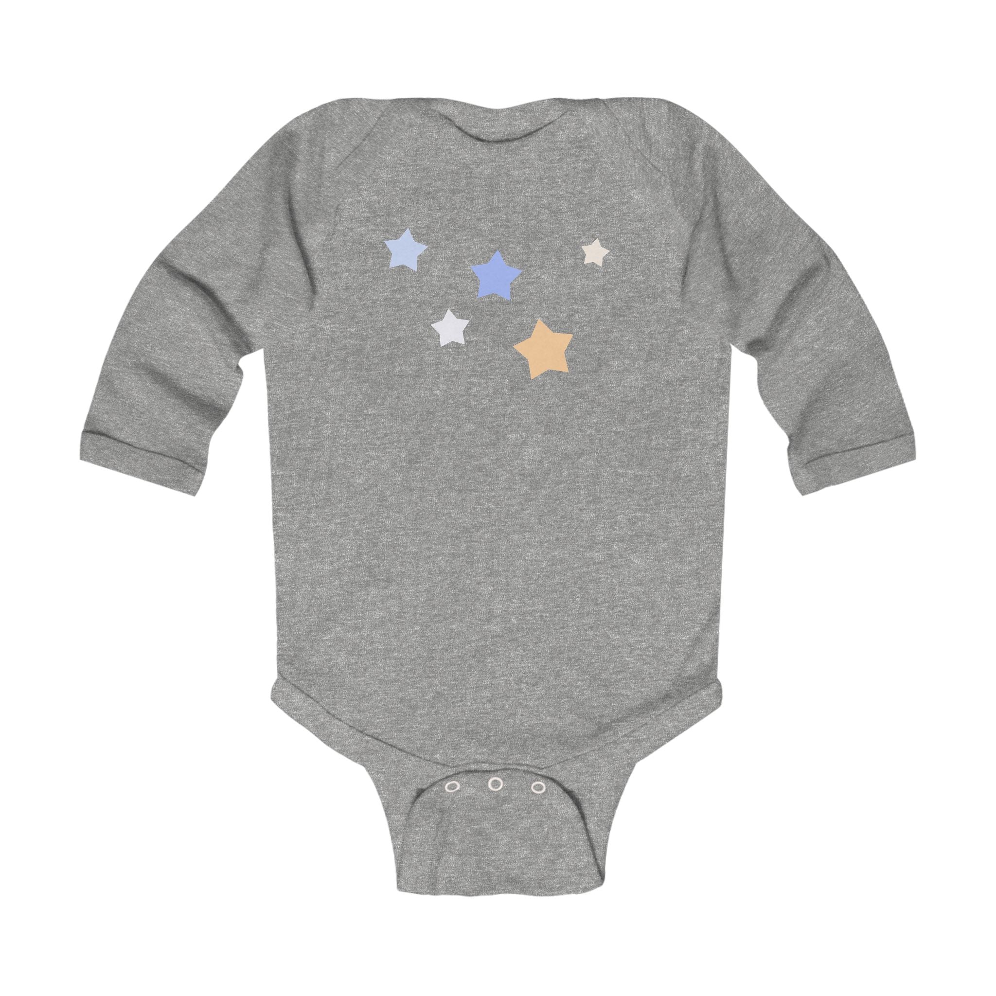Infant Cassiopeia Star Print Cotton Long Sleeve Bodysuit