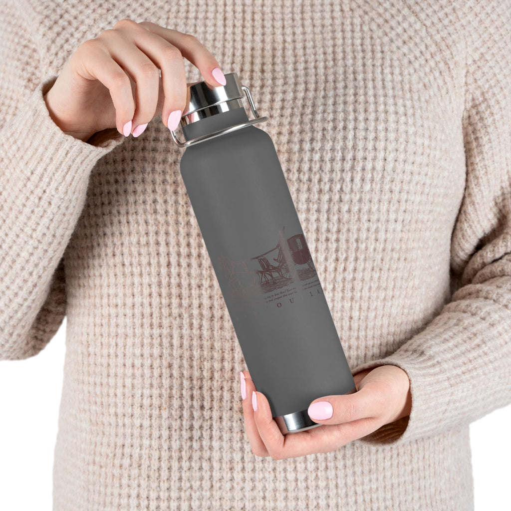 Orange Vintage Carriage Quote 22oz Copper Vacuum Insulated Bottle