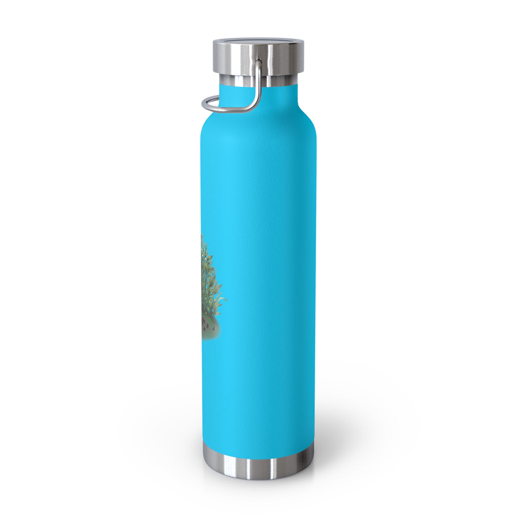 Black Mysterious Black Cat in Bushes 22oz Copper Vacuum Insulated Bottle