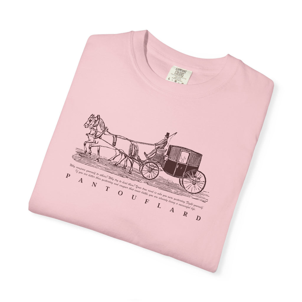 Unisex Burnt Orange Vintage Horse Carriage 100% Cotton T-shirt