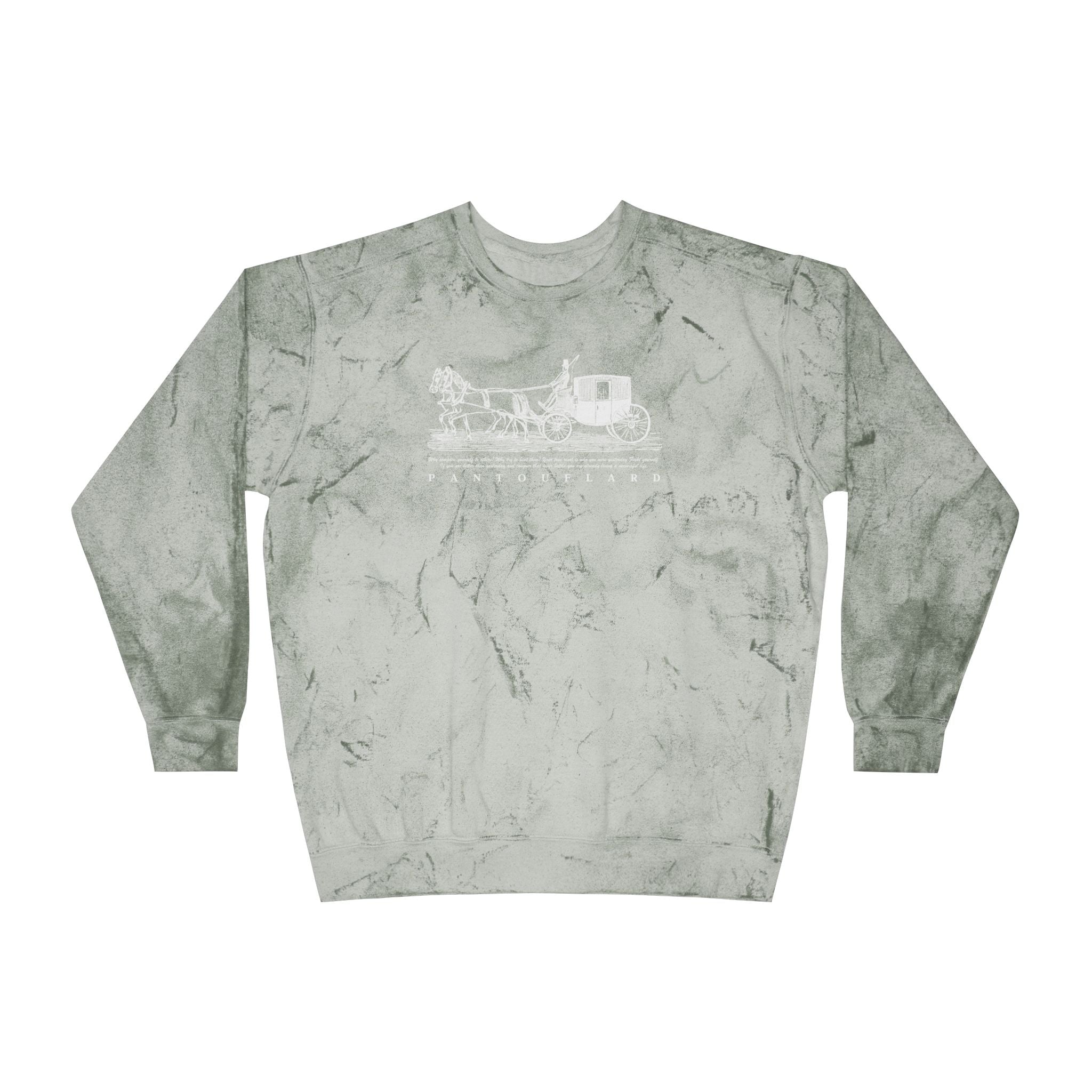 Old Money Equestrian Mineral Wash Crewneck - The Timeless Carriage II (Comfort Colors Color Blast)