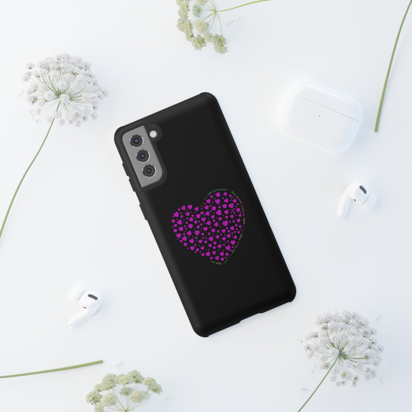 Fundas de corazón rosa para teléfonos iPhone, Galaxy, Google Pixel (54 tipos)
