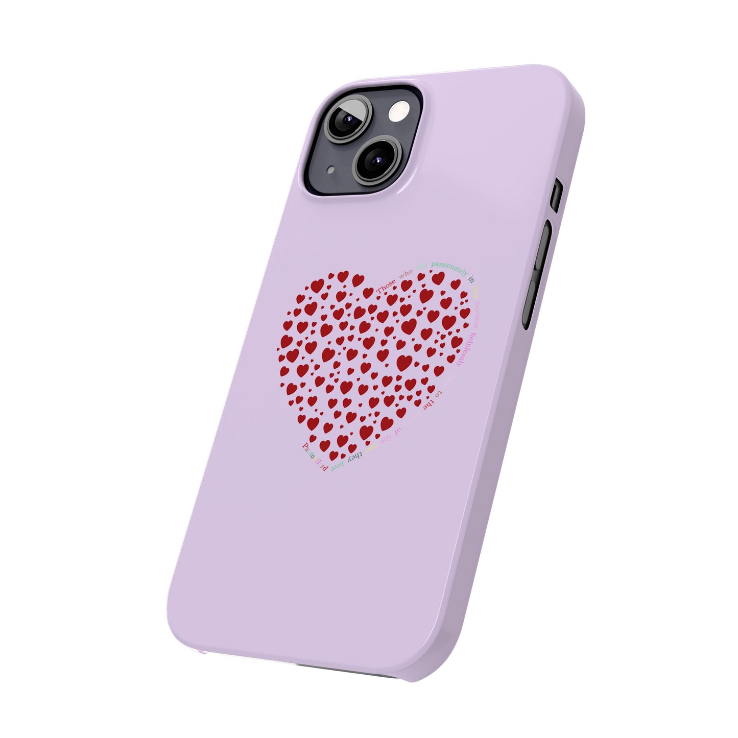 Funda delgada Red Heart para iPhone
