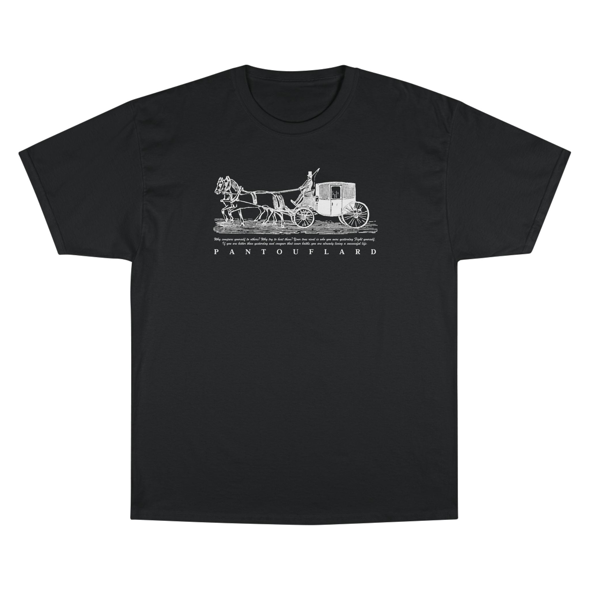 Unisex Charcoal Champion Vintage Carriage 100% Cotton T-Shirt