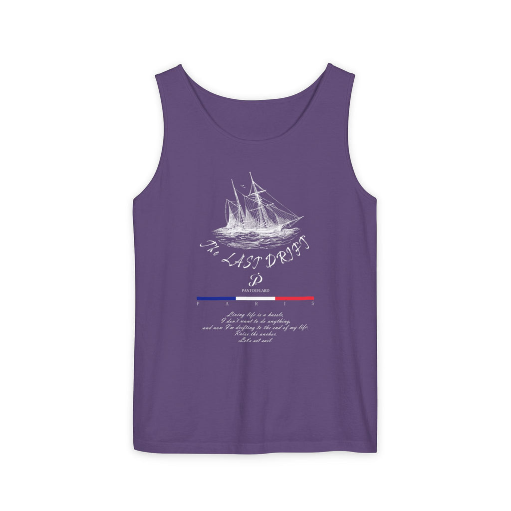 Unisex Black Last Drift Cotton Garment-Dyed Tank Top
