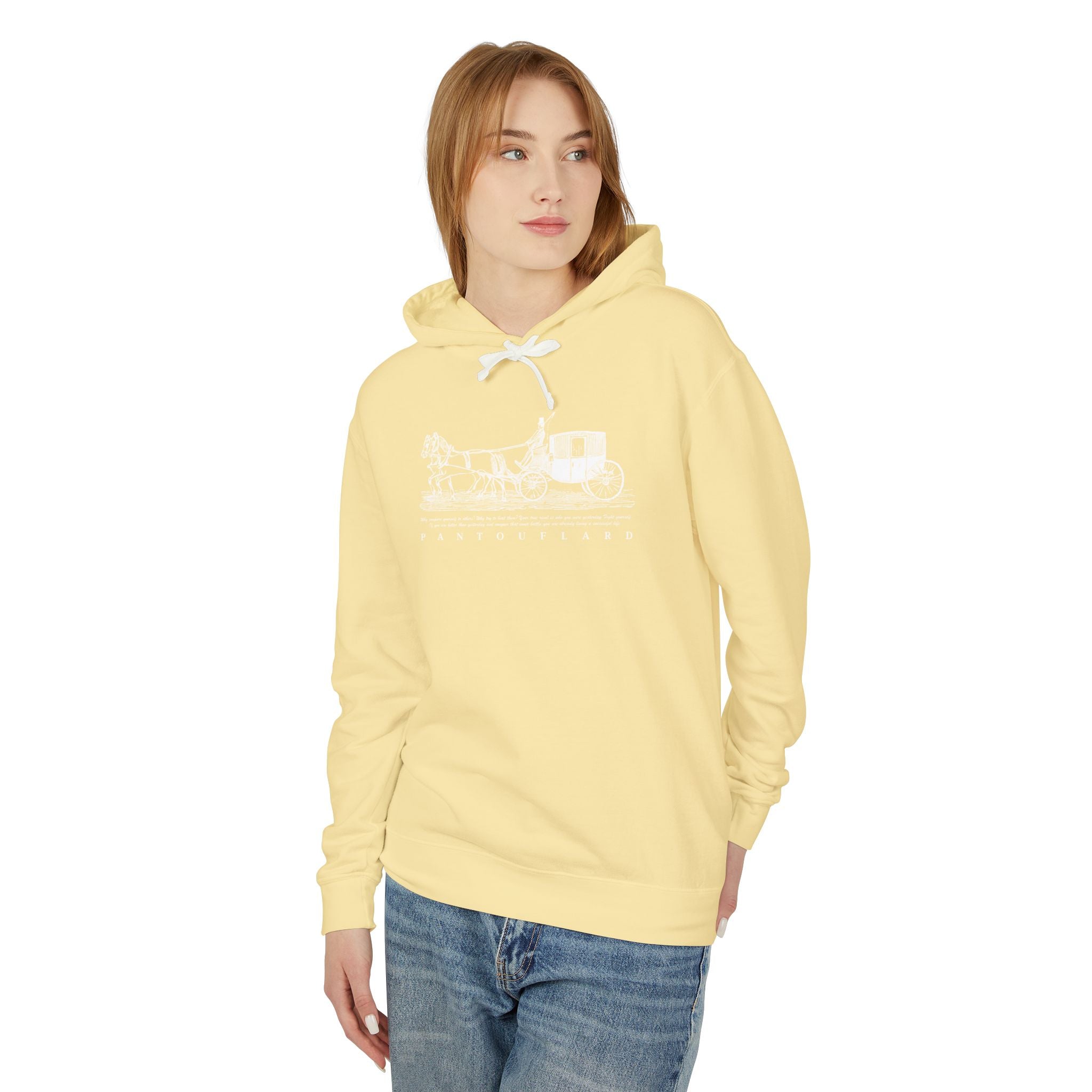 Old Money Equestrian Heritage Hoodie - The Timeless Carriage II (Lightweight 100% Cotton)