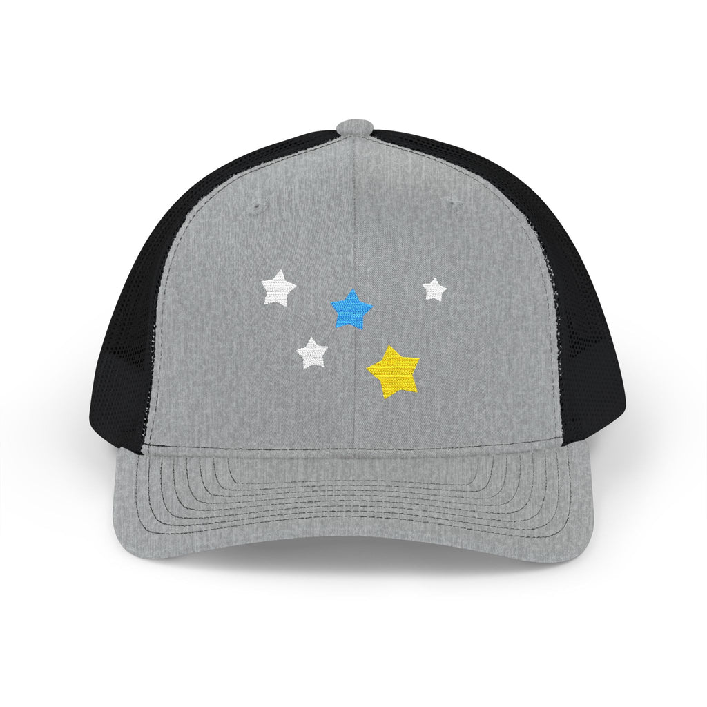 Unisex Cassiopeia Star Embroidered Cotton-Polyester Snapback Trucker Cap