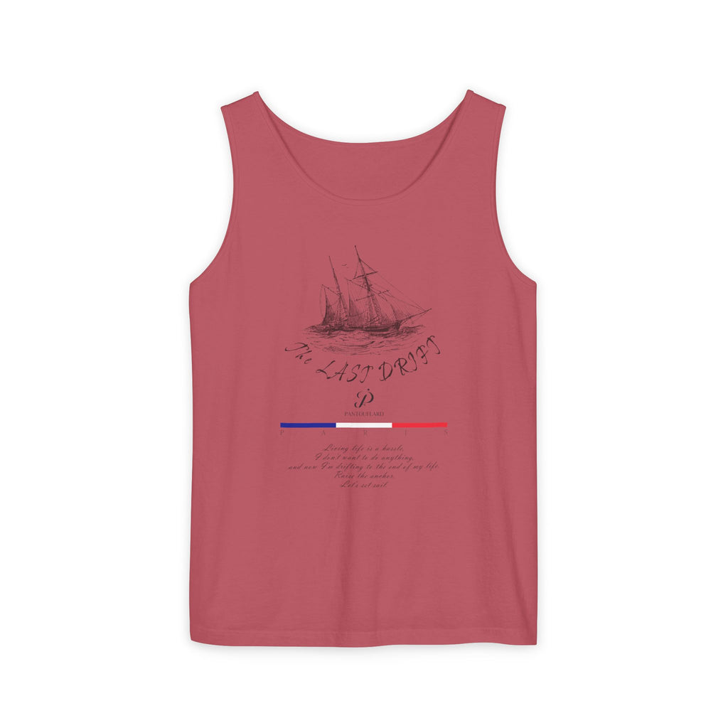 Unisex White Last Drift Cotton Garment-Dyed Tank Top
