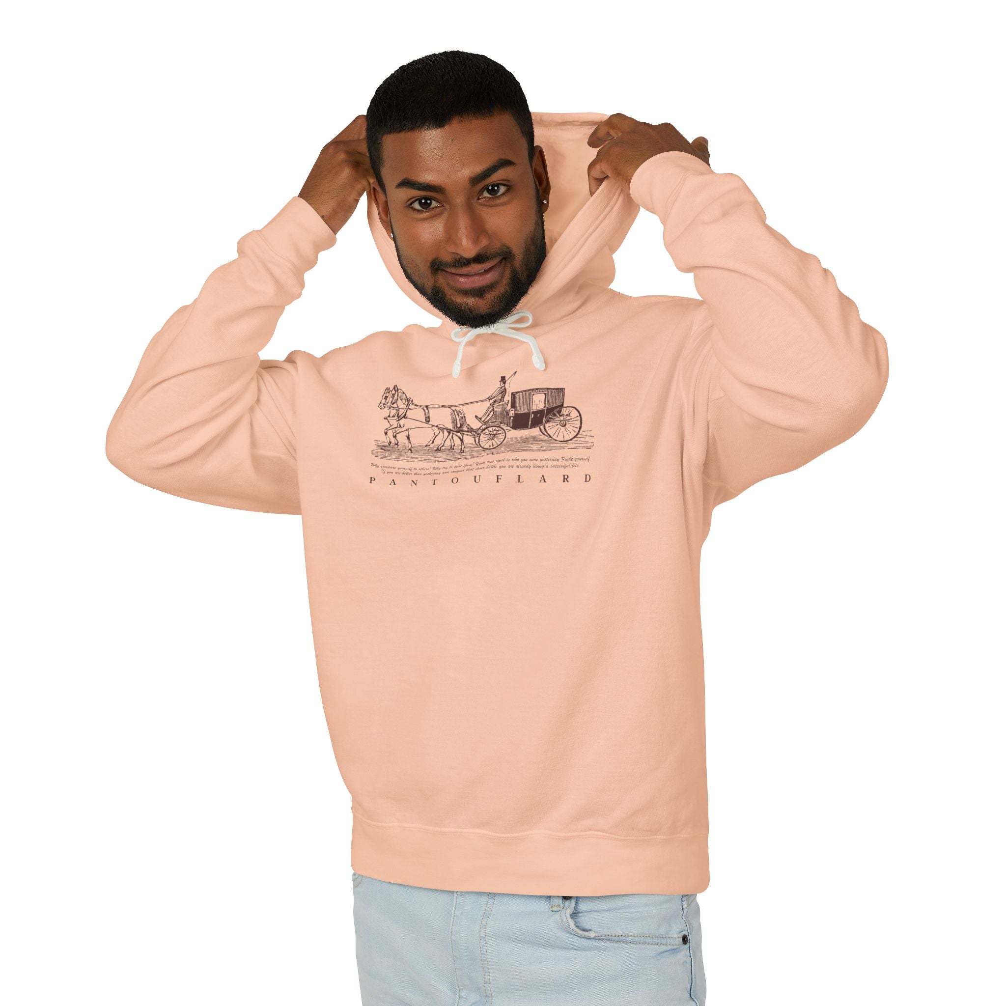 Old Money Equestrian Heritage Hoodie - The Timeless Carriage I (Lightweight 100% Cotton)