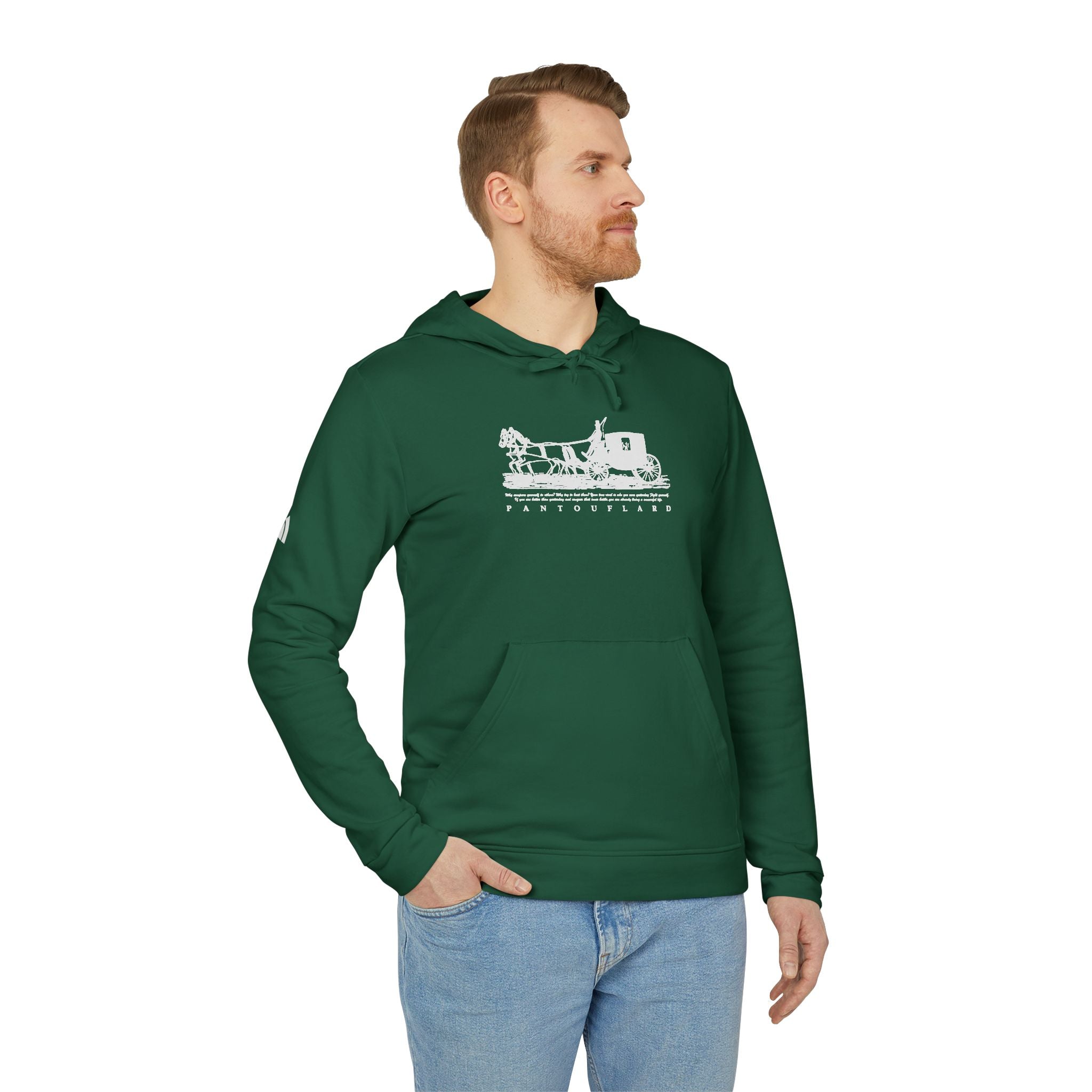 Old Money Tennis Club Hoodie - The Timeless Carriage II (Authentic Adidas Performance Fleece)