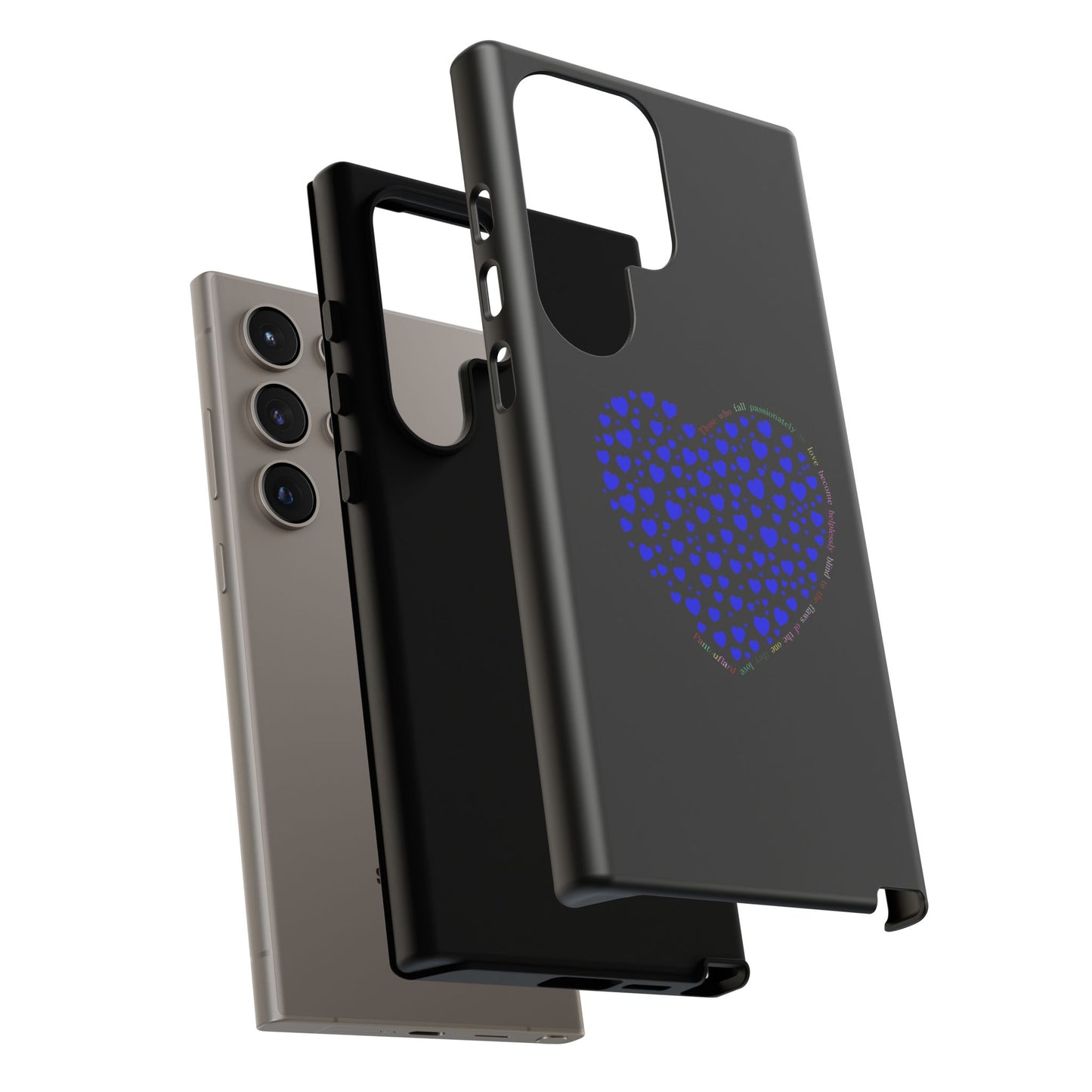 Fundas de corazón azul para teléfonos iPhone, Galaxy, Google Pixel (54 tipos)