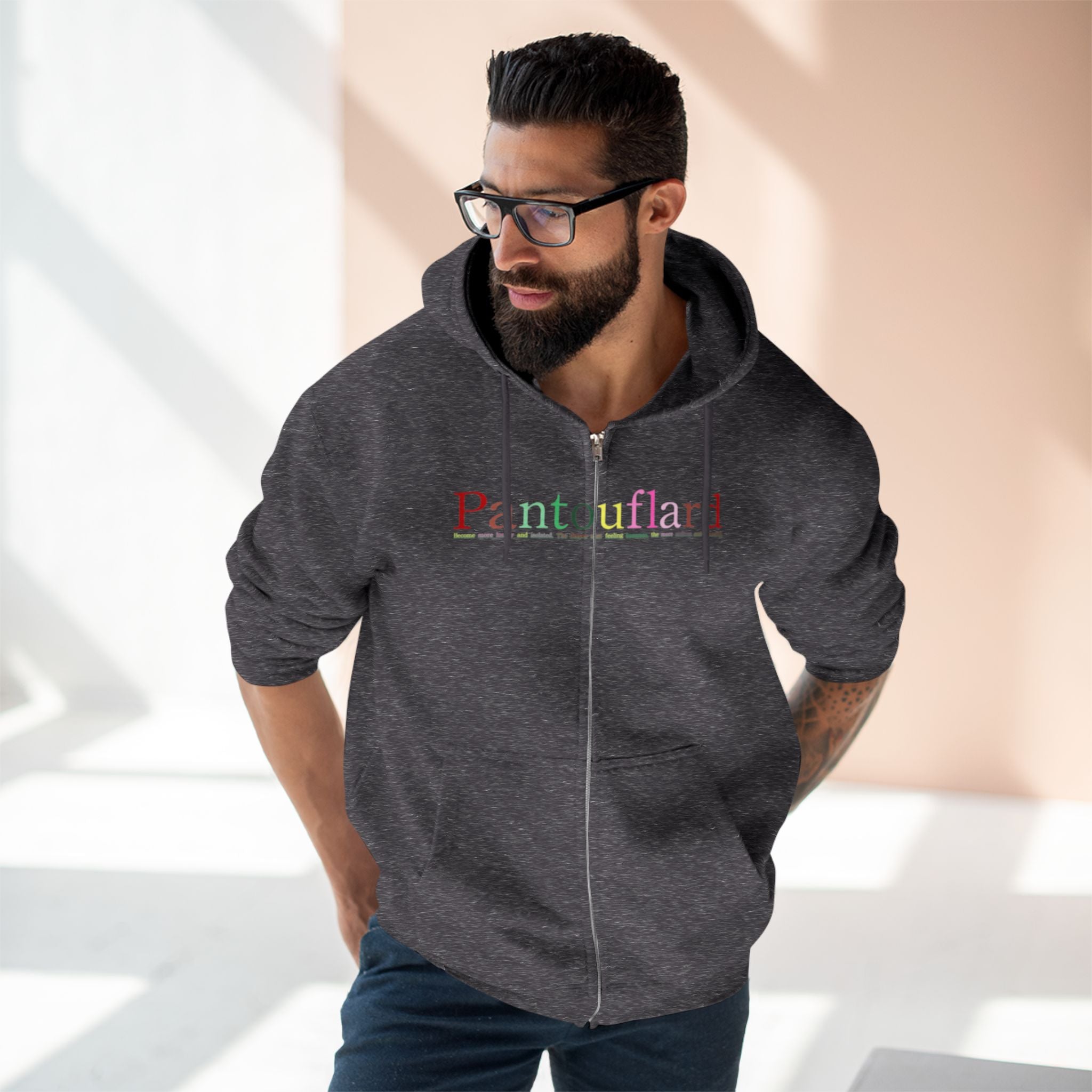Text Zip Hoodie | Lane Seven Fleece with YKK Zipper