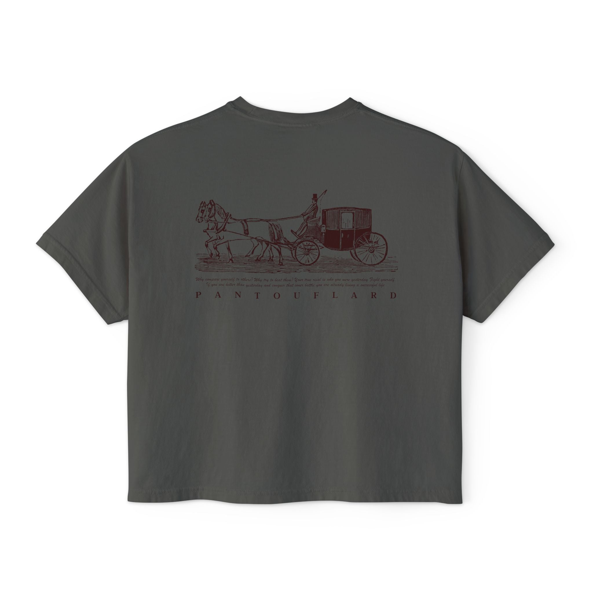 Women's White Pantouflard Carriage Cotton Boxy Tee