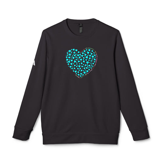 Adidas Unisex  Crewneck Sweatshirt with Mint Heart Design