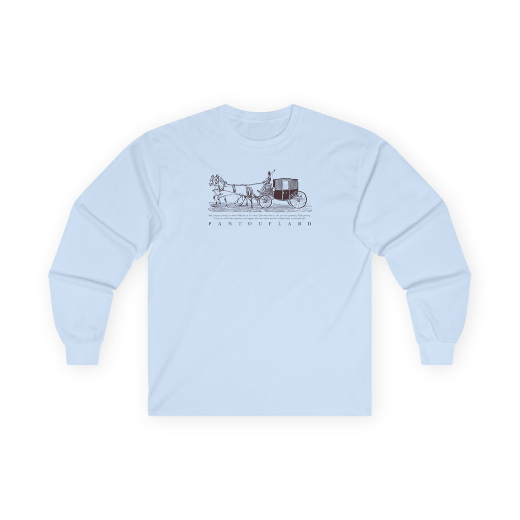 Unisex Sport Grey Pantouflard Carriage Cotton Blend Long Sleeve Tee