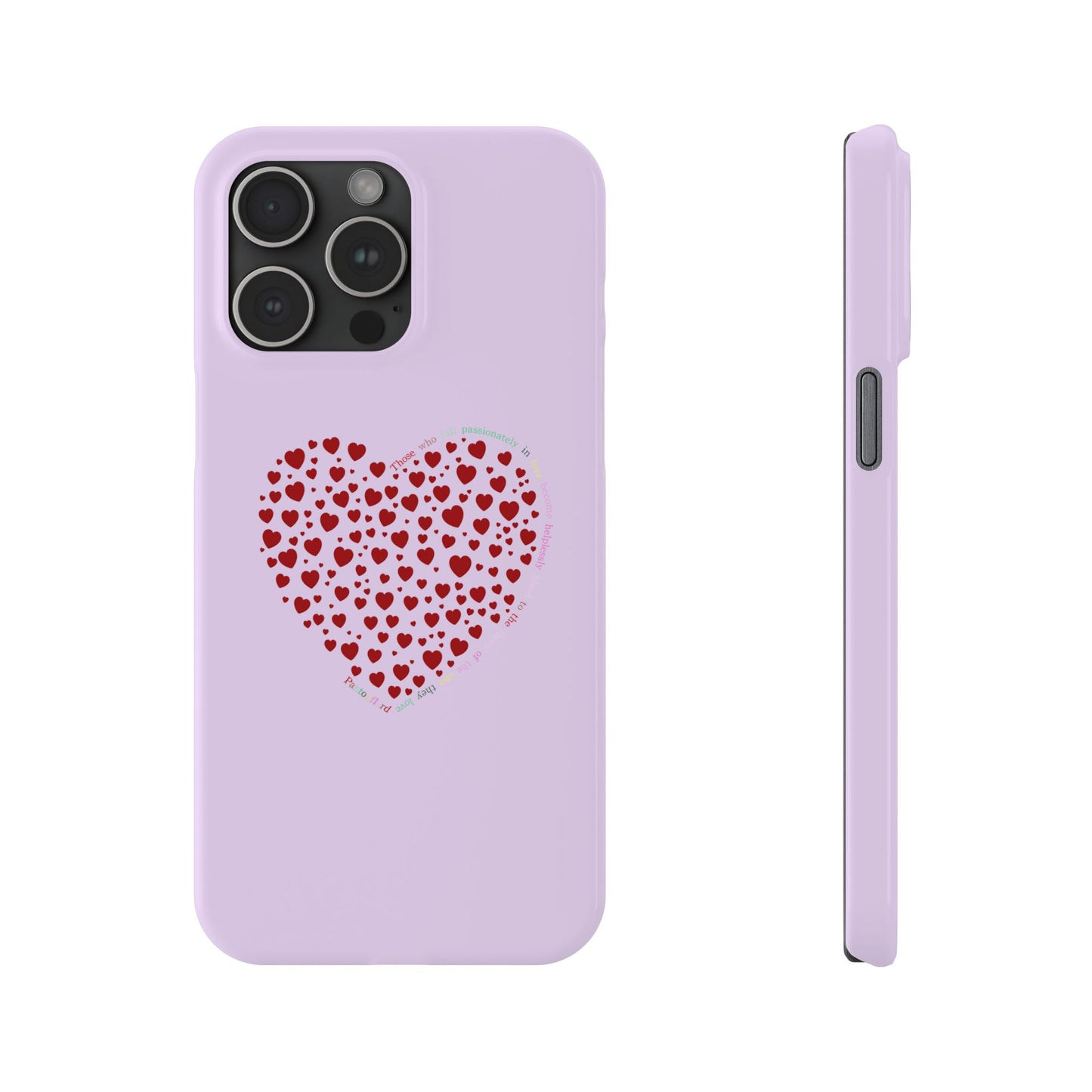 Funda delgada Red Heart para iPhone