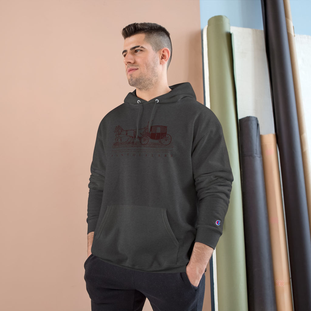 Old Money Equestrian Heritage Hoodie - The Timeless Carriage I (Champion Authentic Eco-Fleece)